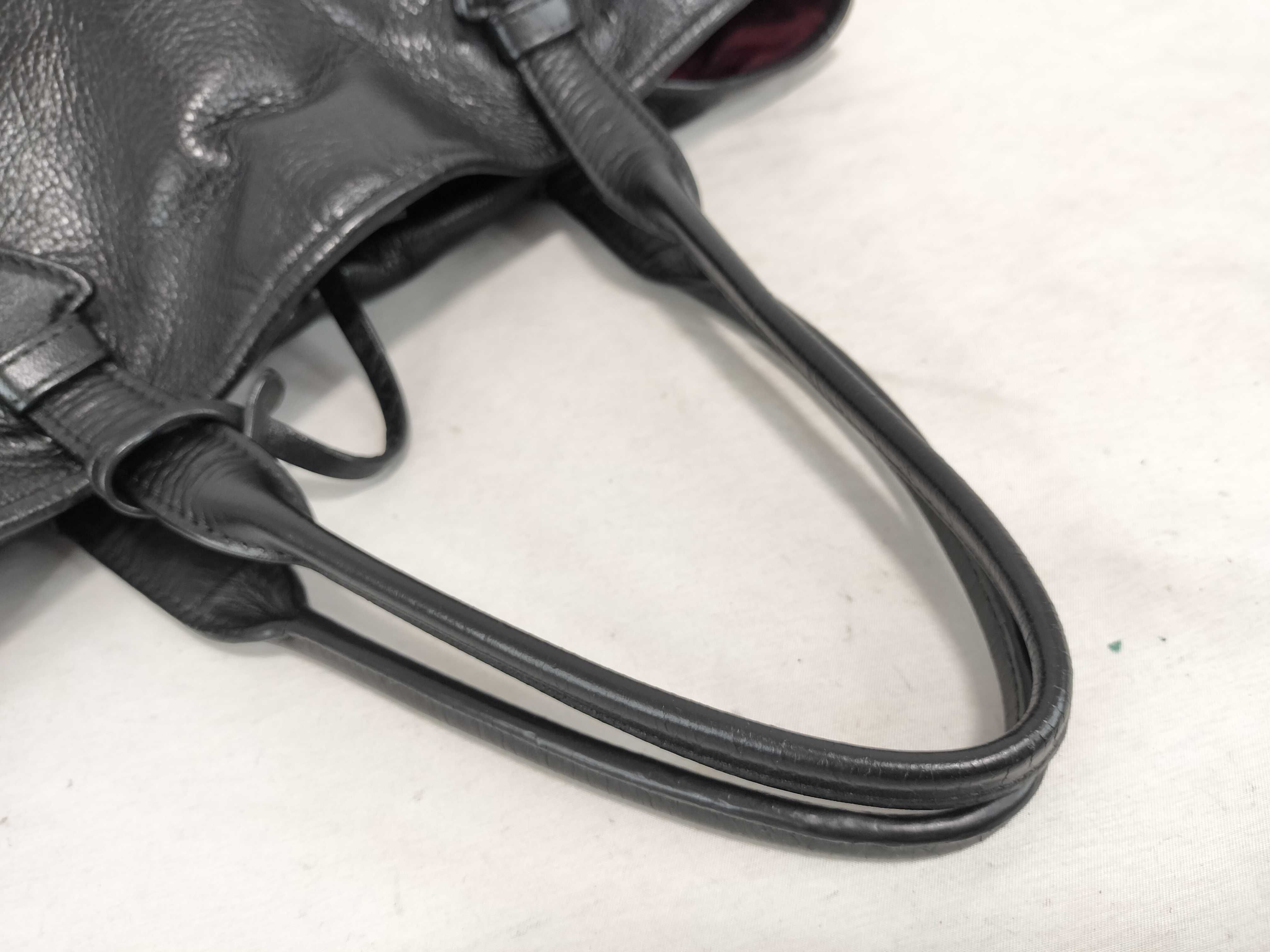 Heritage Leather Handbag, Black Tote Bag — view 3