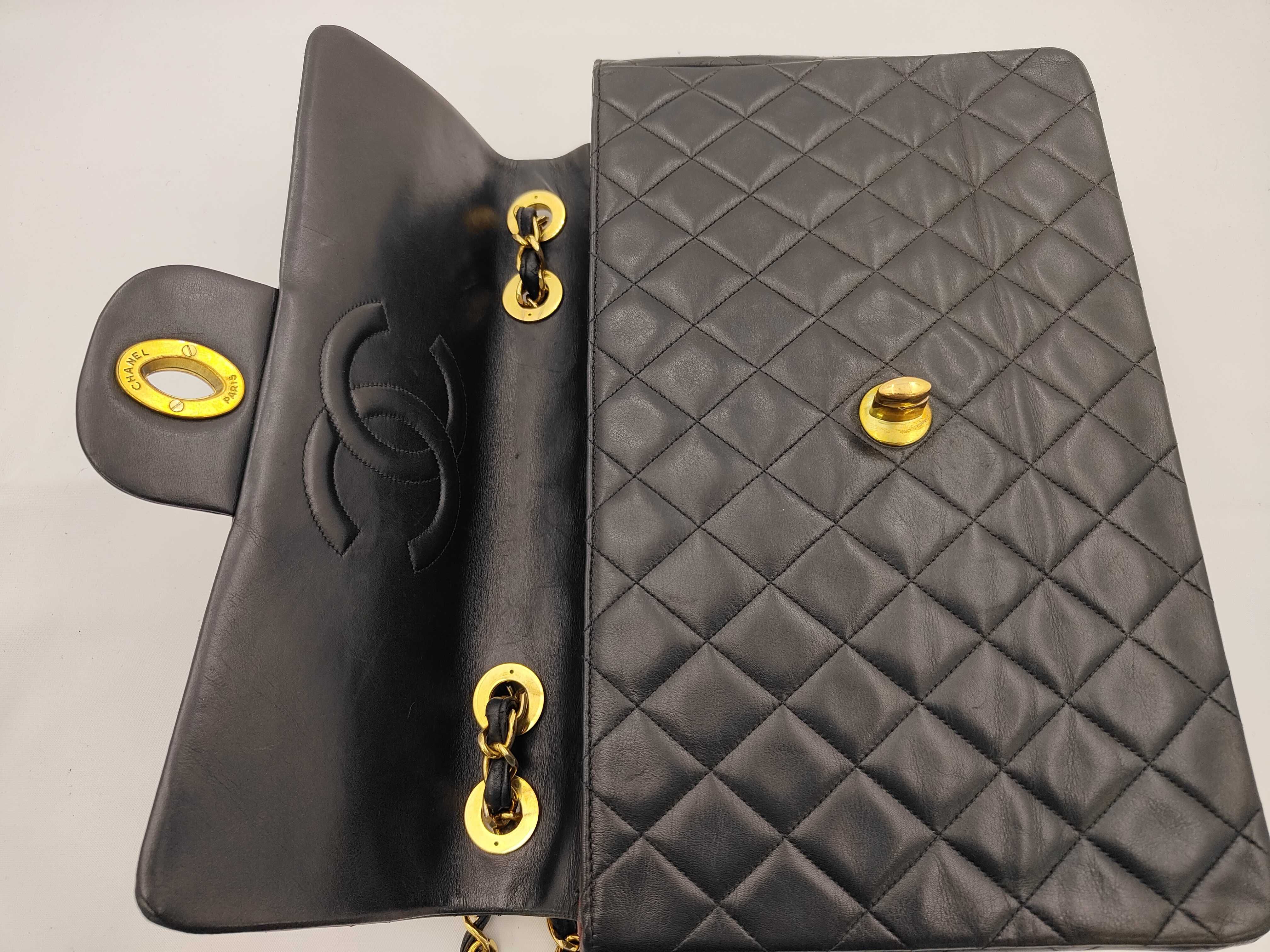 Large Matelassé Lambskin Chain Shoulder Bag — view 14