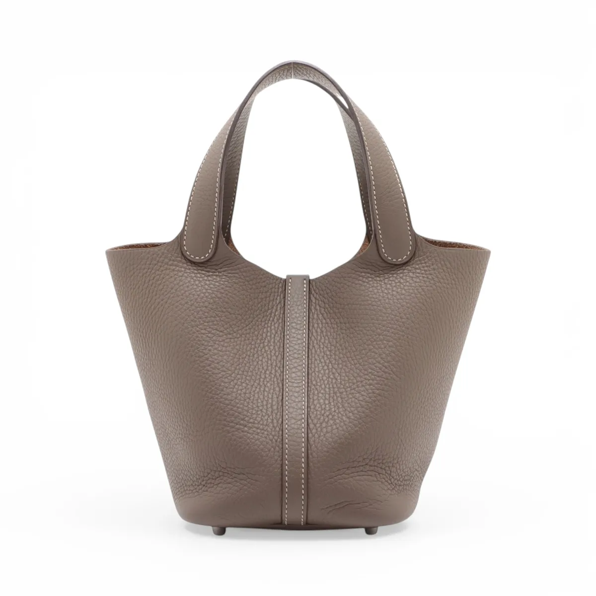 Picotin Lock 18 PM, Taurillon Clemence leather, Etoupe, silver hardware R: 2014 — view 2