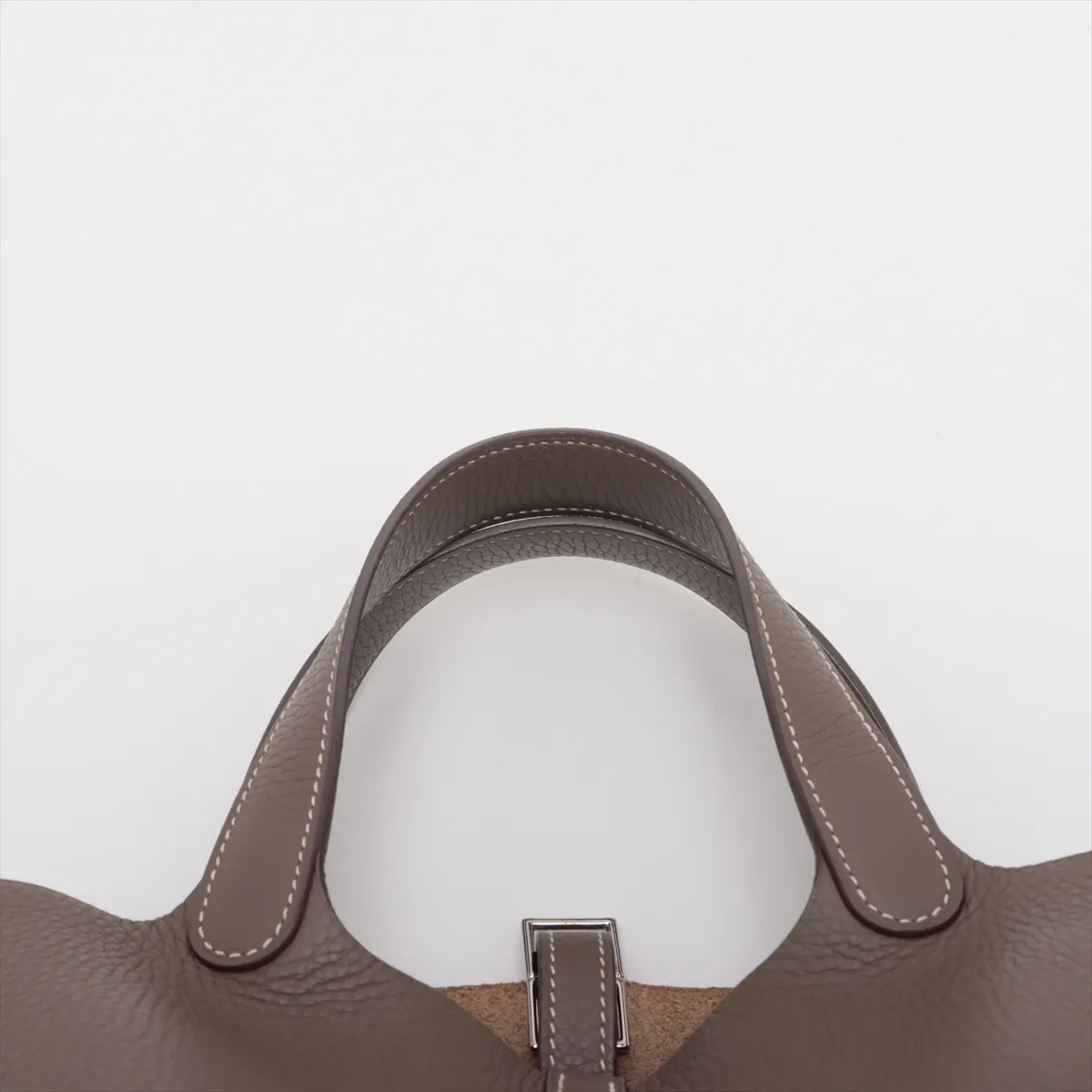 Picotin Lock 18 PM, Taurillon Clemence leather, Etoupe, silver hardware R: 2014 — view 6