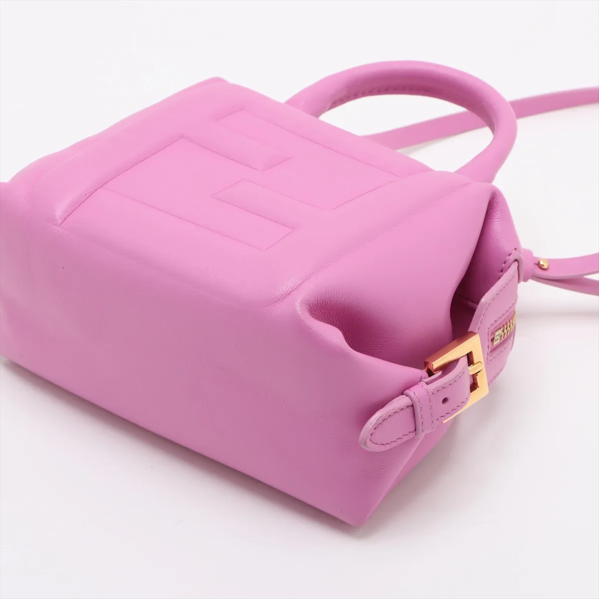 leather 2WAY handbag pink 8BS089 — view 3