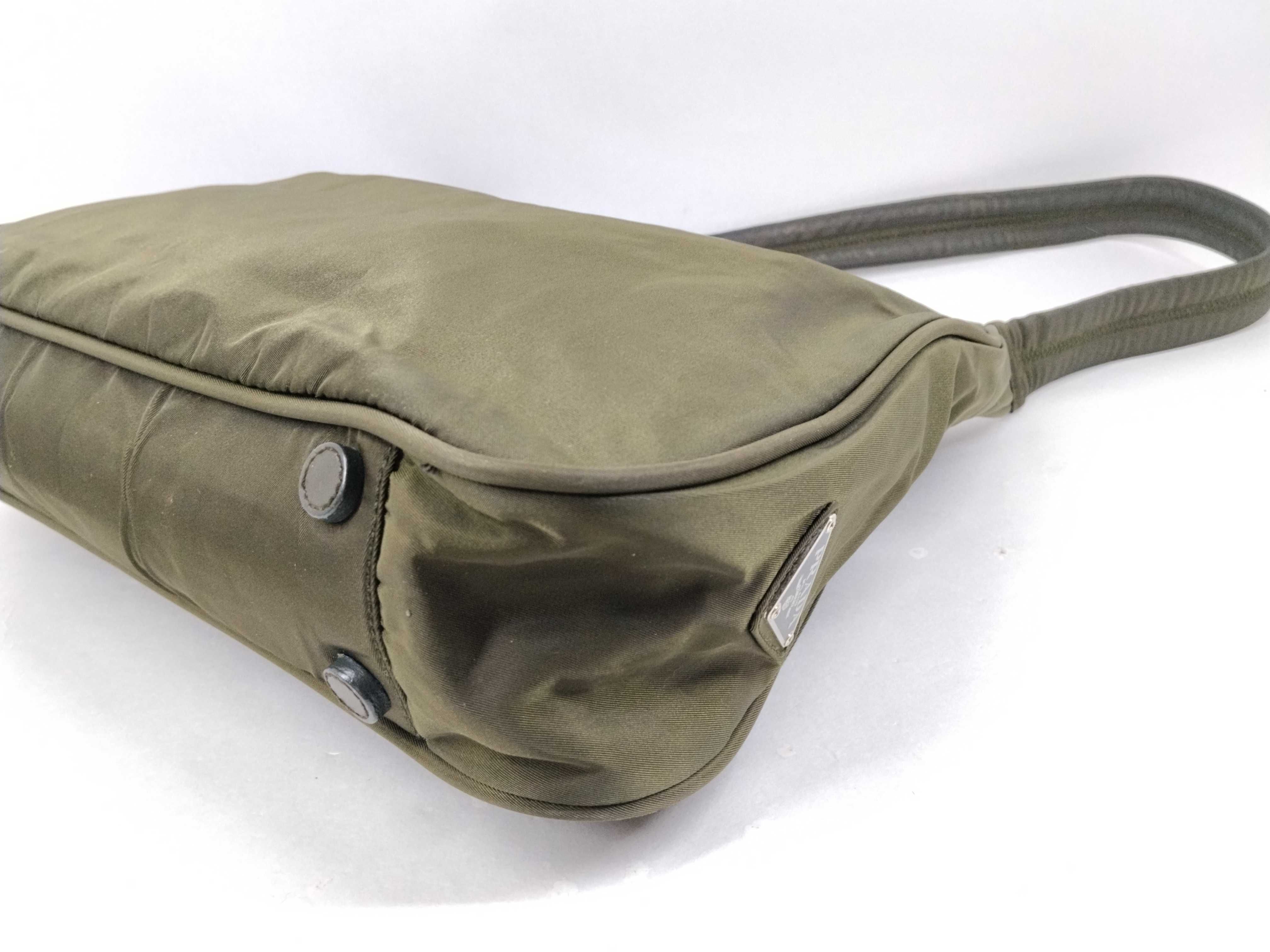 Nylon One-Shoulder Khaki Shoulder Bag — view 8
