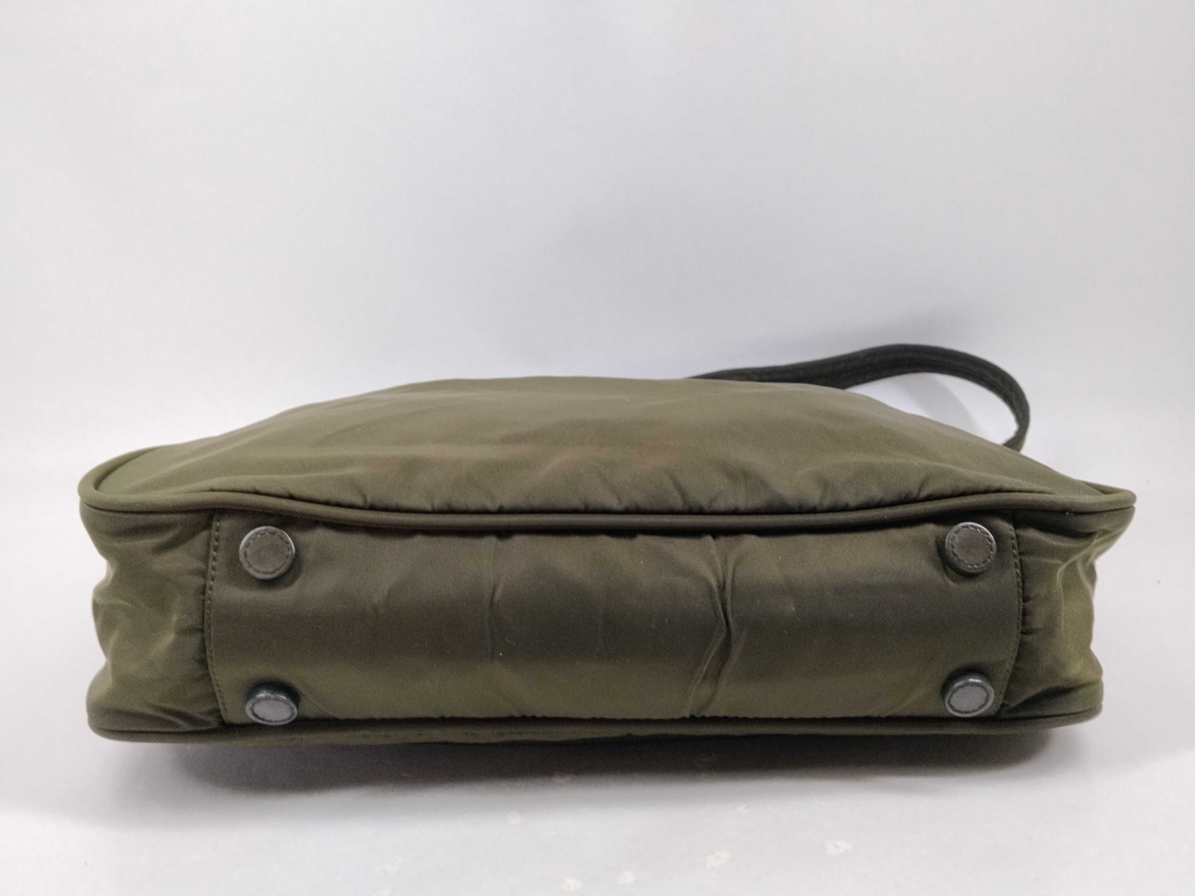 Nylon One-Shoulder Khaki Shoulder Bag — view 9