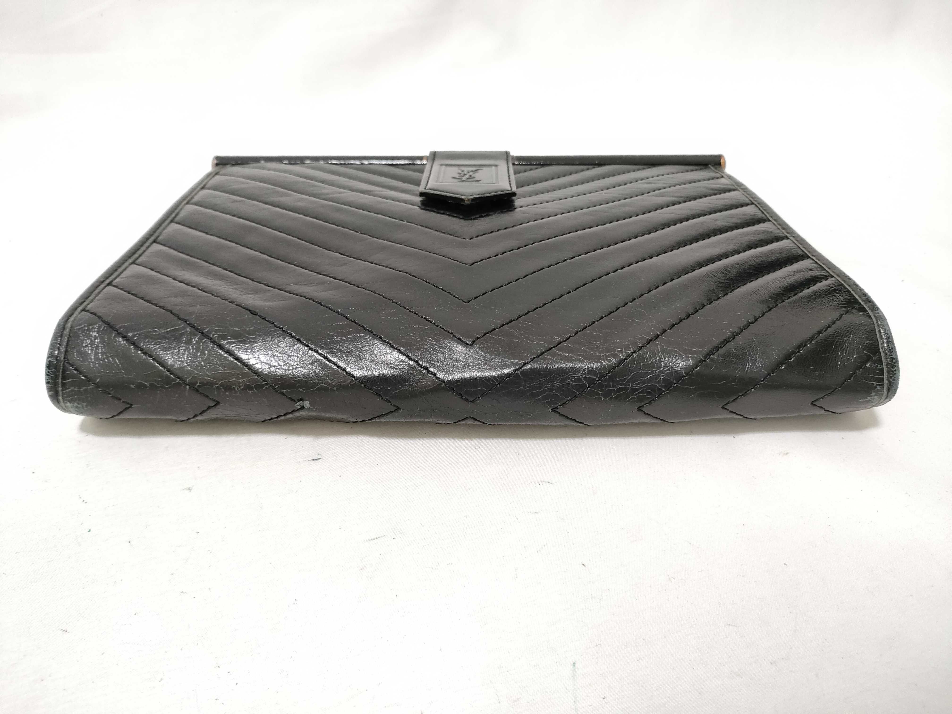 V-stitch clutch bag — view 4