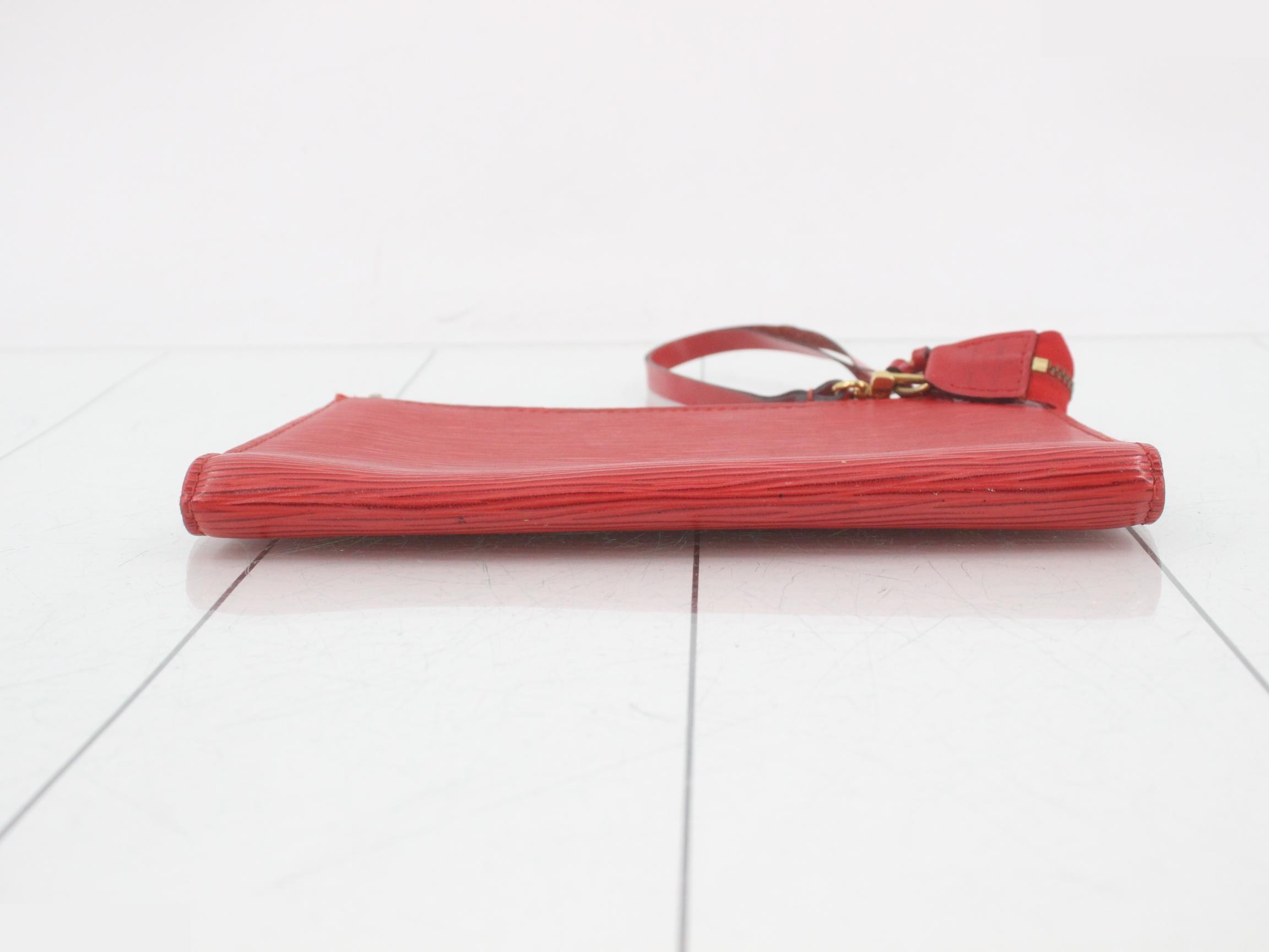 Epi Pochette Accessoires Carmine Handbag Pouch — view 3