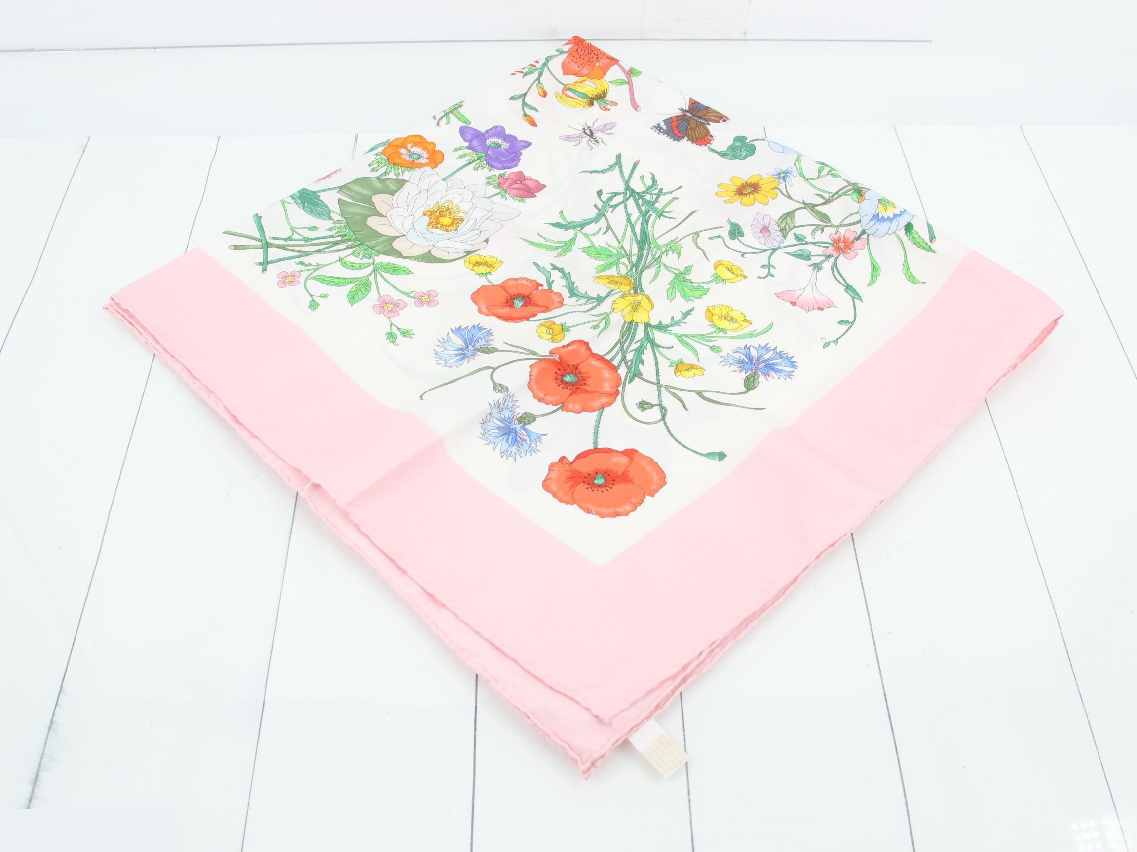 Silk scarf, pink, approximately 88 x 88 cm — view 2