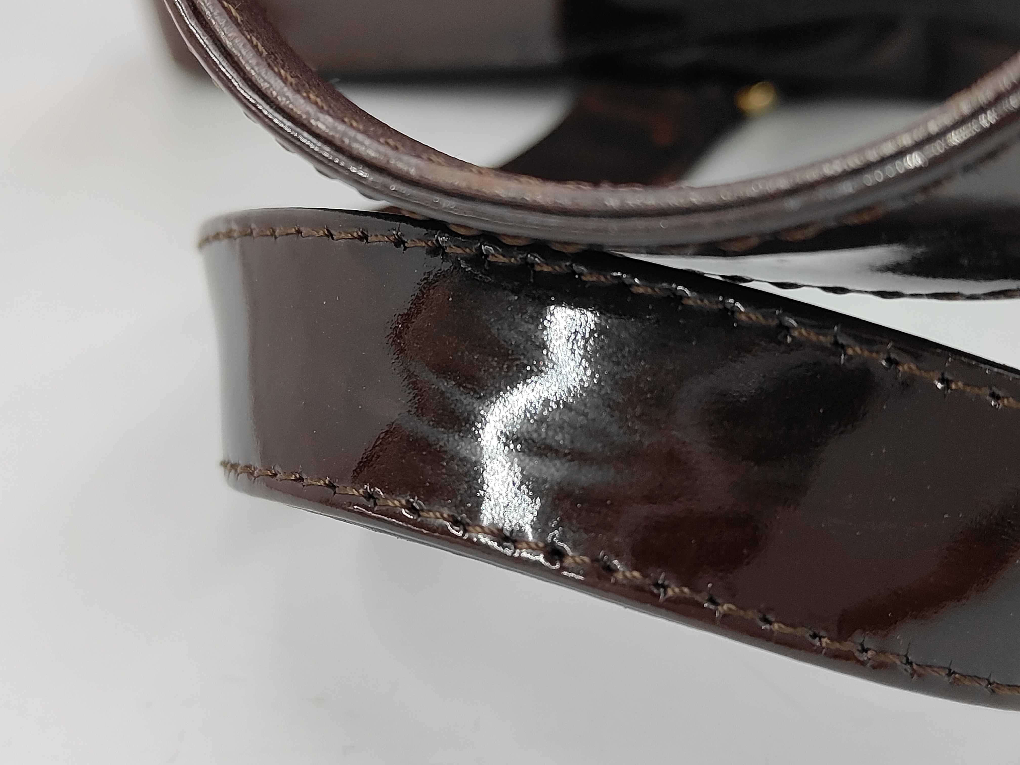 Coco Mark Chocolate Bar Enamel Handbag with Seal and Dust Bag — view 4