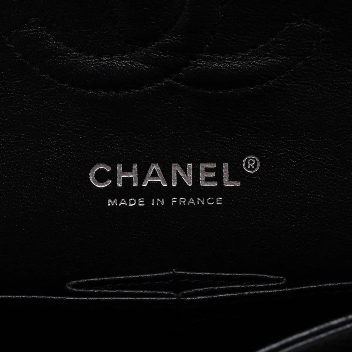[Individually packaged] Chanel Matelassé 25 Caviar Skin Double Flap Double Chain Bag, Black with Silver Hardware, 14003476, Serial Number 14, A01112 — view 12