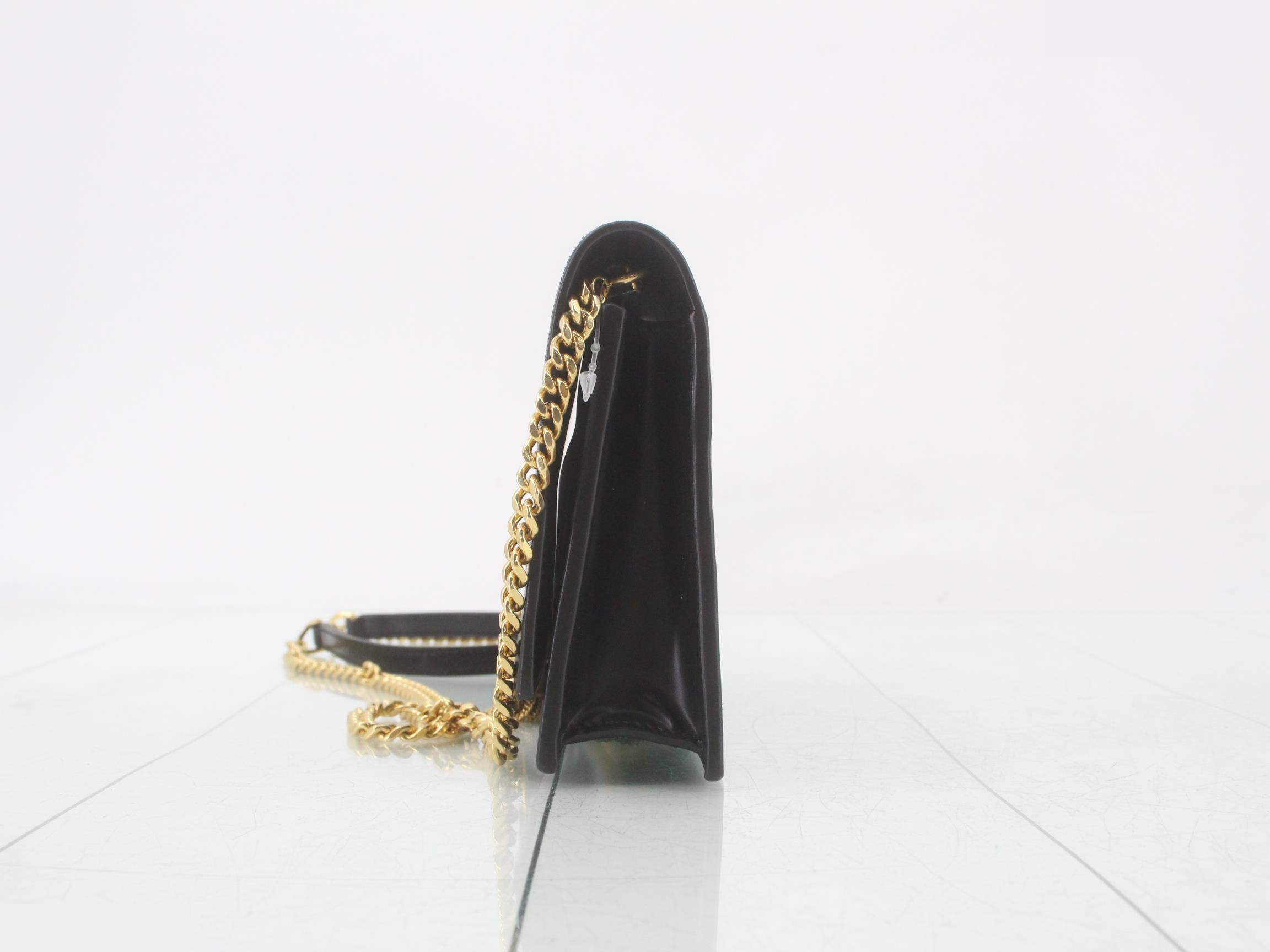 Kate Leather Tassel Chain Shoulder Bag, Black — view 3