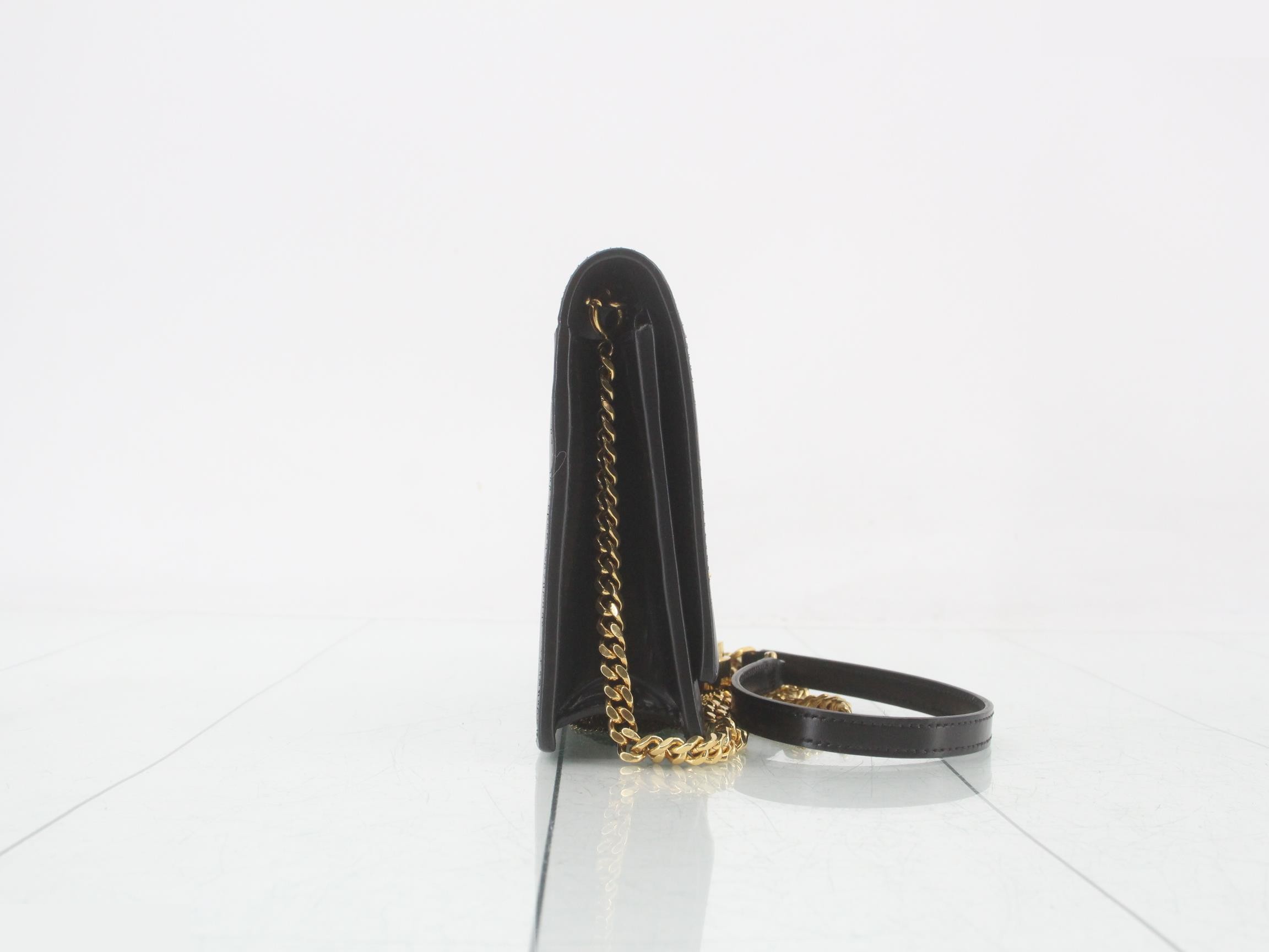 Kate Leather Tassel Chain Shoulder Bag, Black — view 4