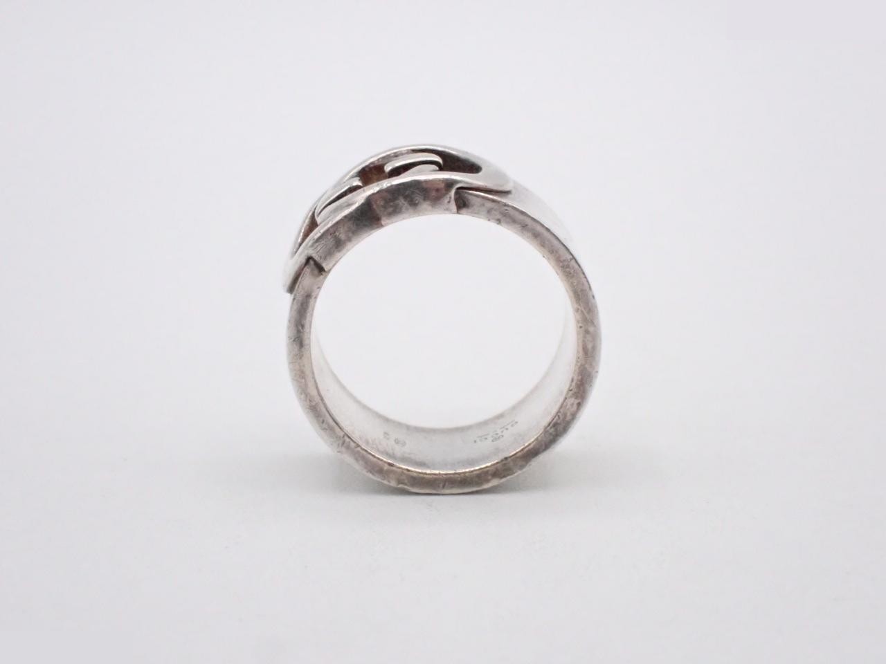 Interlocking G Ring, 925 Sterling Silver, #10, 8.6g — view 3