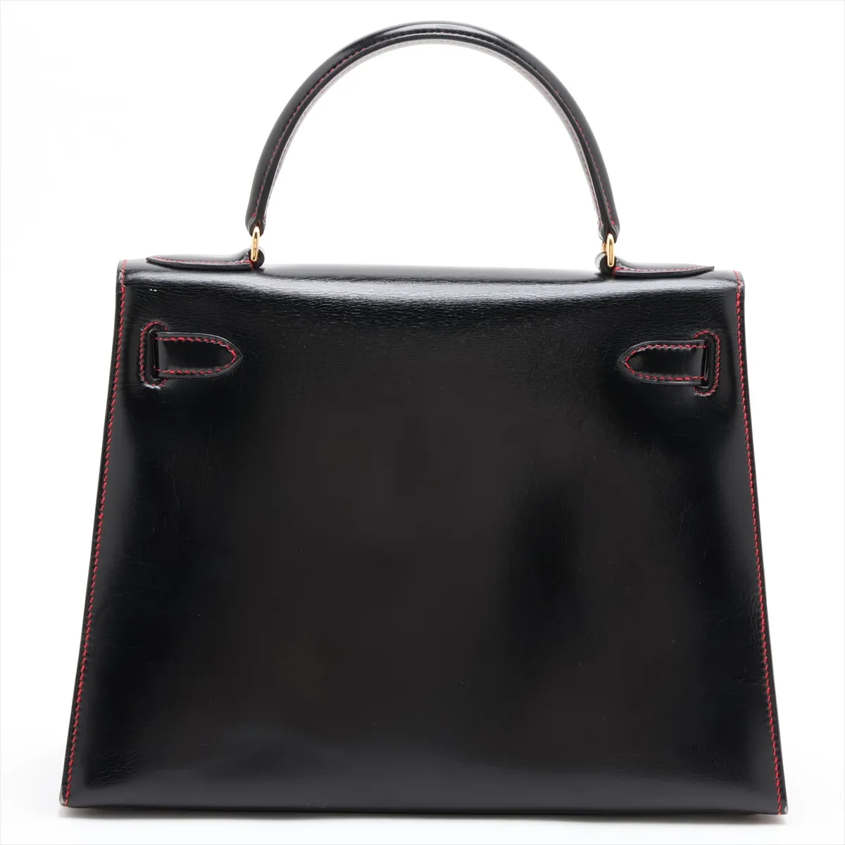 [Individually packaged] Hermes Kelly 28 Sellier Box Calf Black Gold Hardware K: 1981 — view 2