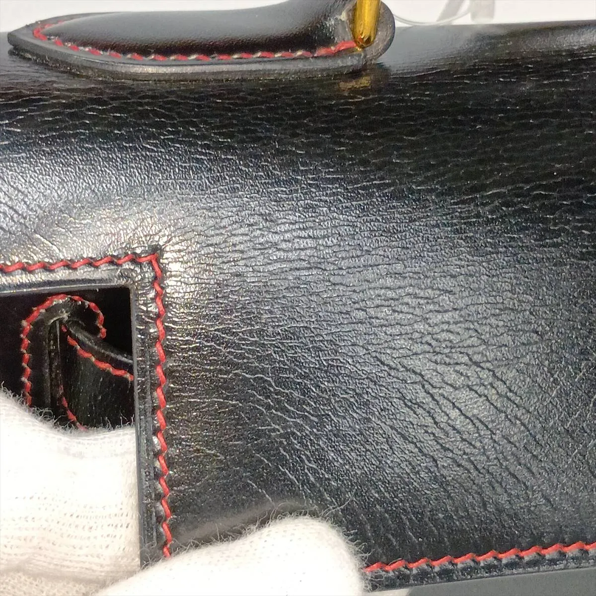 [Individually packaged] Hermes Kelly 28 Sellier Box Calf Black Gold Hardware K: 1981 — view 13