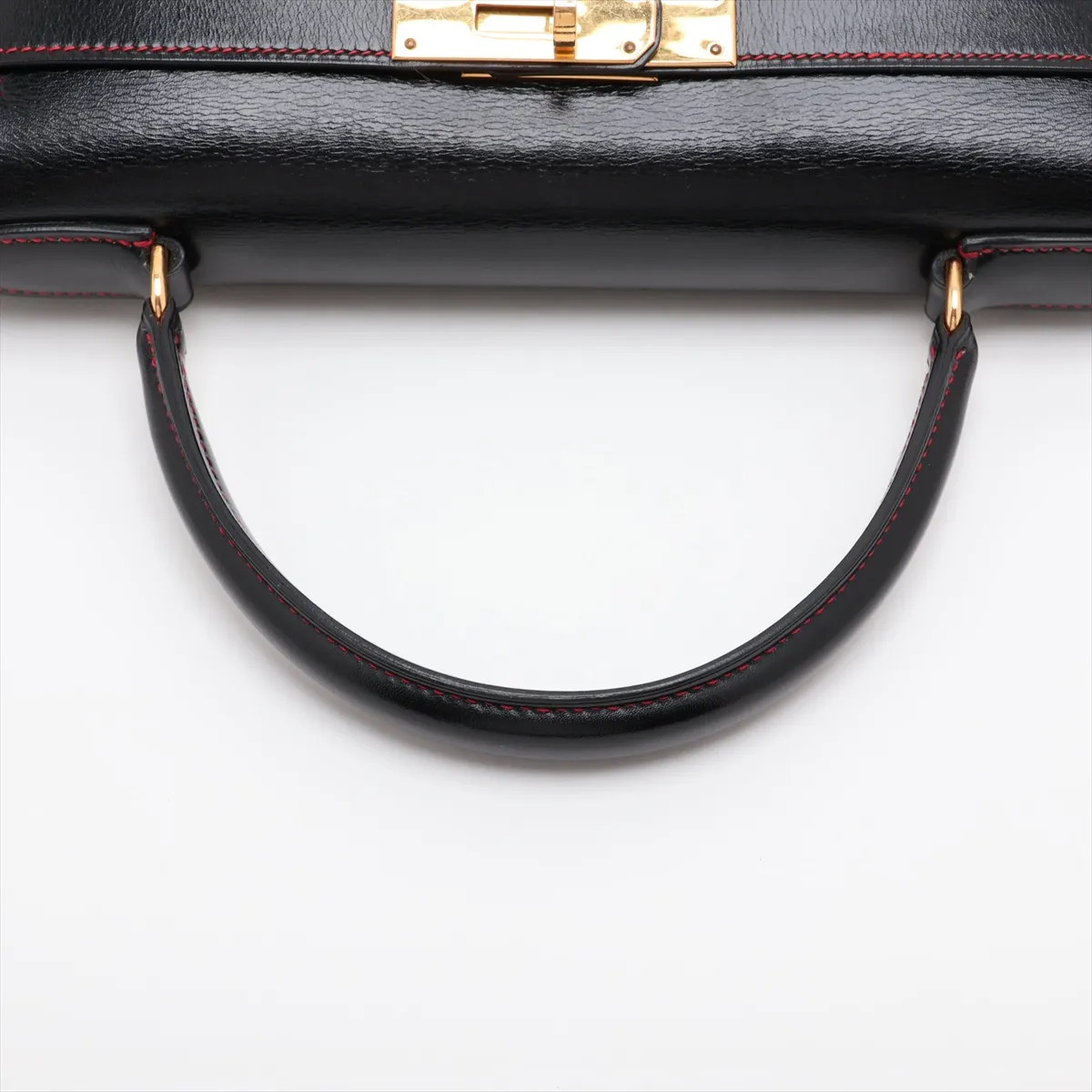 [Individually packaged] Hermes Kelly 28 Sellier Box Calf Black Gold Hardware K: 1981 — view 5