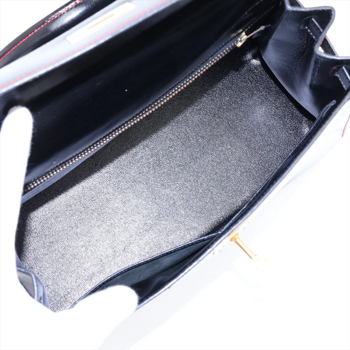 [Individually packaged] Hermes Kelly 28 Sellier Box Calf Black Gold Hardware K: 1981 — view 7