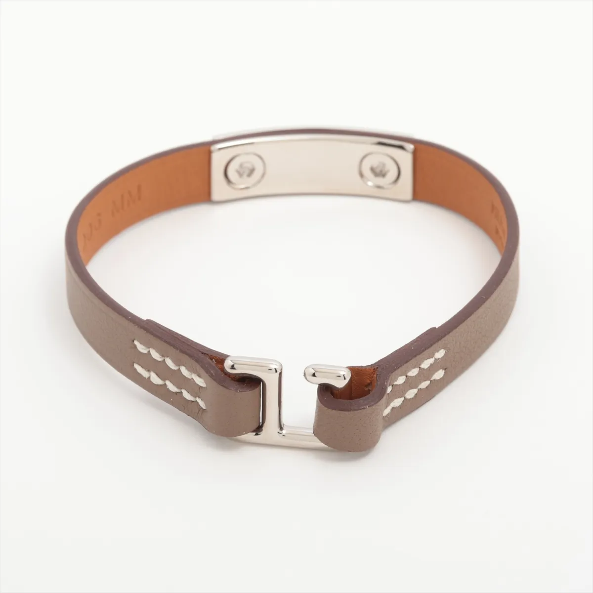 Rival Mini U:2022 Bracelet T2 GP x Leather Silver x Etoupe. Shows — view 2