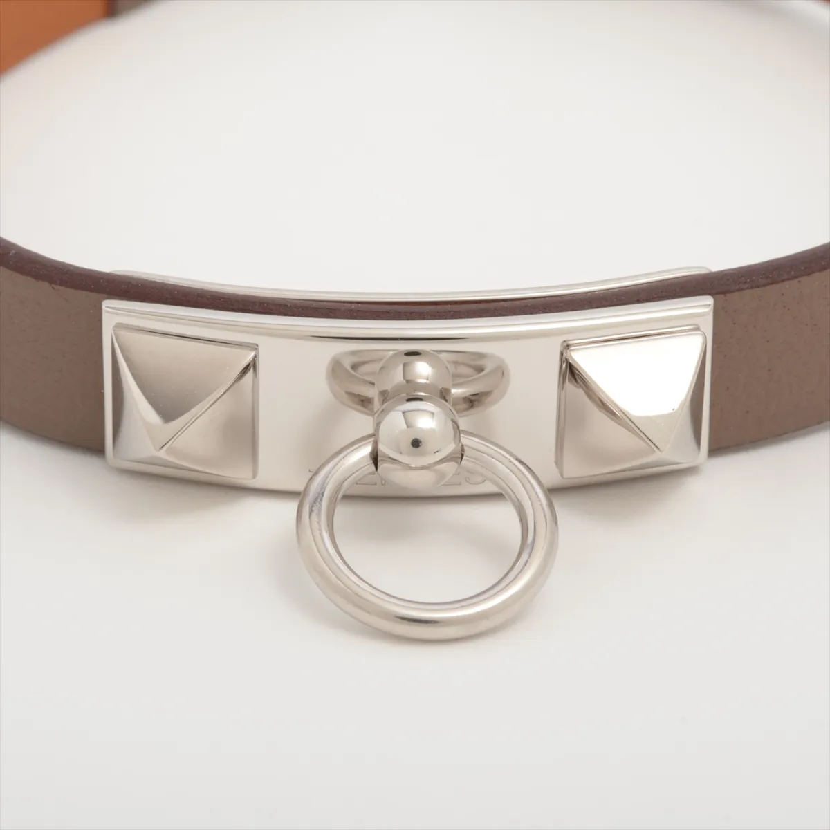 Rival Mini U:2022 Bracelet T2 GP x Leather Silver x Etoupe. Shows — view 3