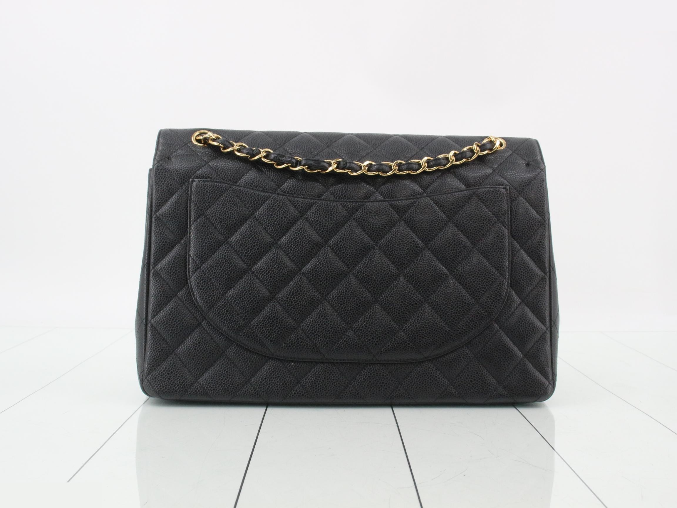 Caviar Skin Matelassé 34 Maxi Double Flap, No. 15 — view 2