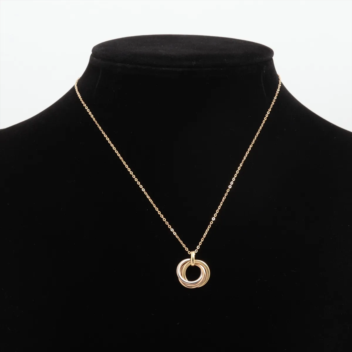Trinity Necklace 750 (Yellow Gold x Pink Gold x White Gold) 5.0g UHC868 (Dents) — view 5