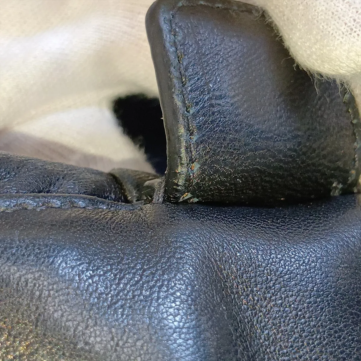 Nappa Gaufre Leather Handbag, Black — view 14