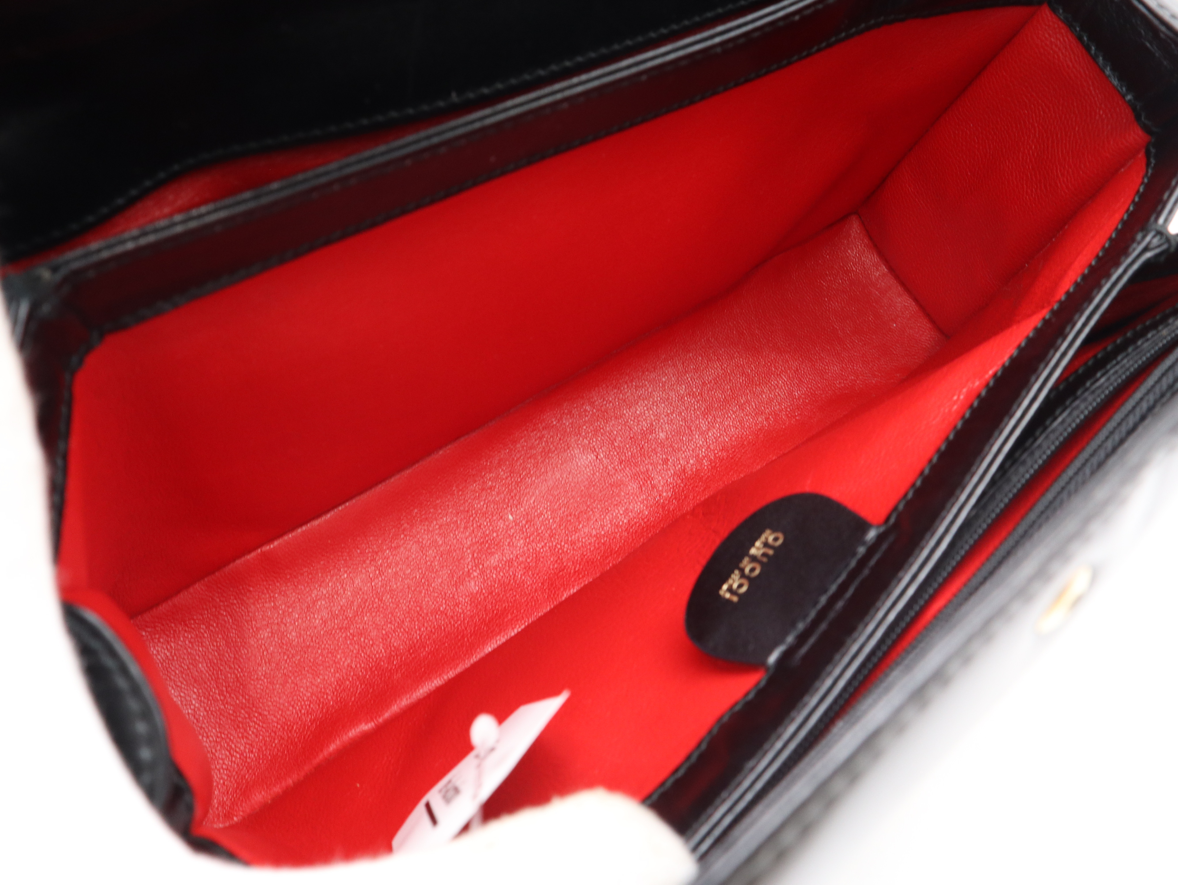 001.1448.0539 Leather Top Handle Handbag, Black — view 8