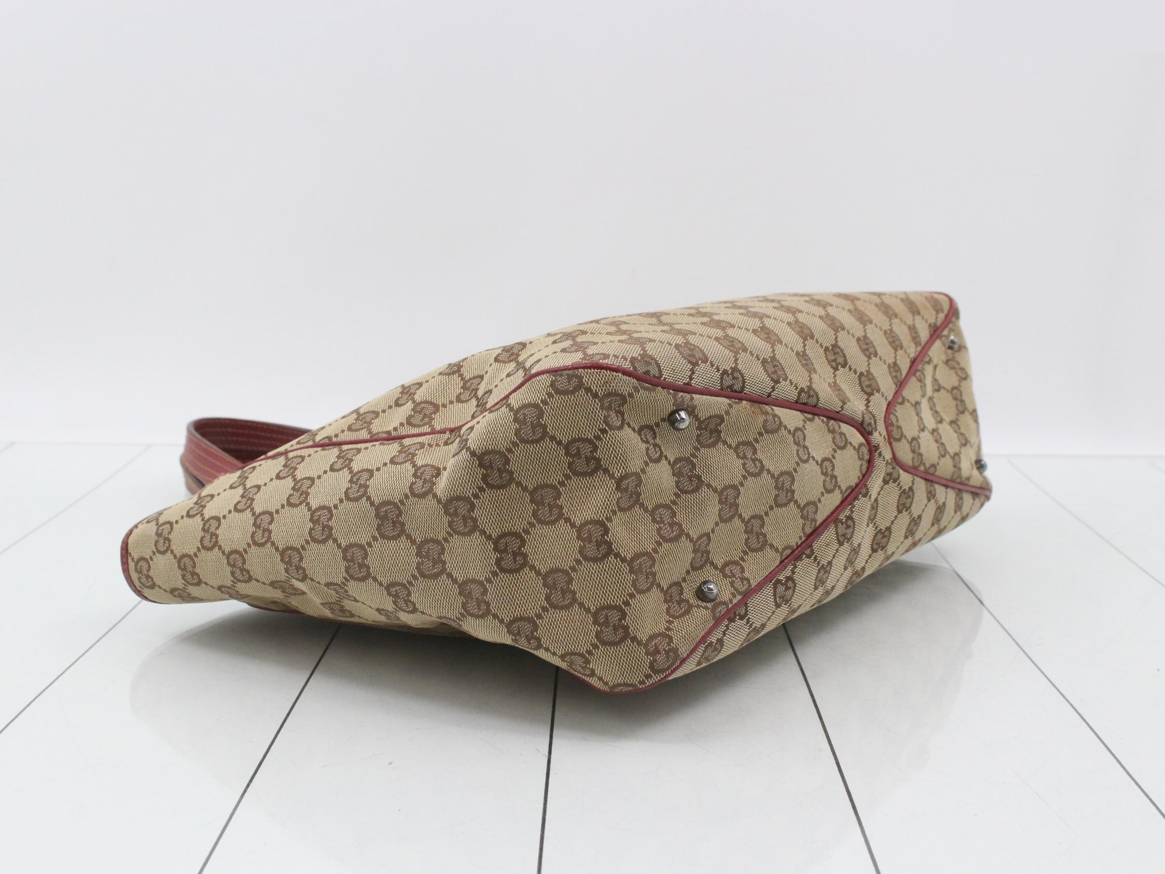 Canvas Tote Bag, Beige/Red, 113017, 200047 — view 5