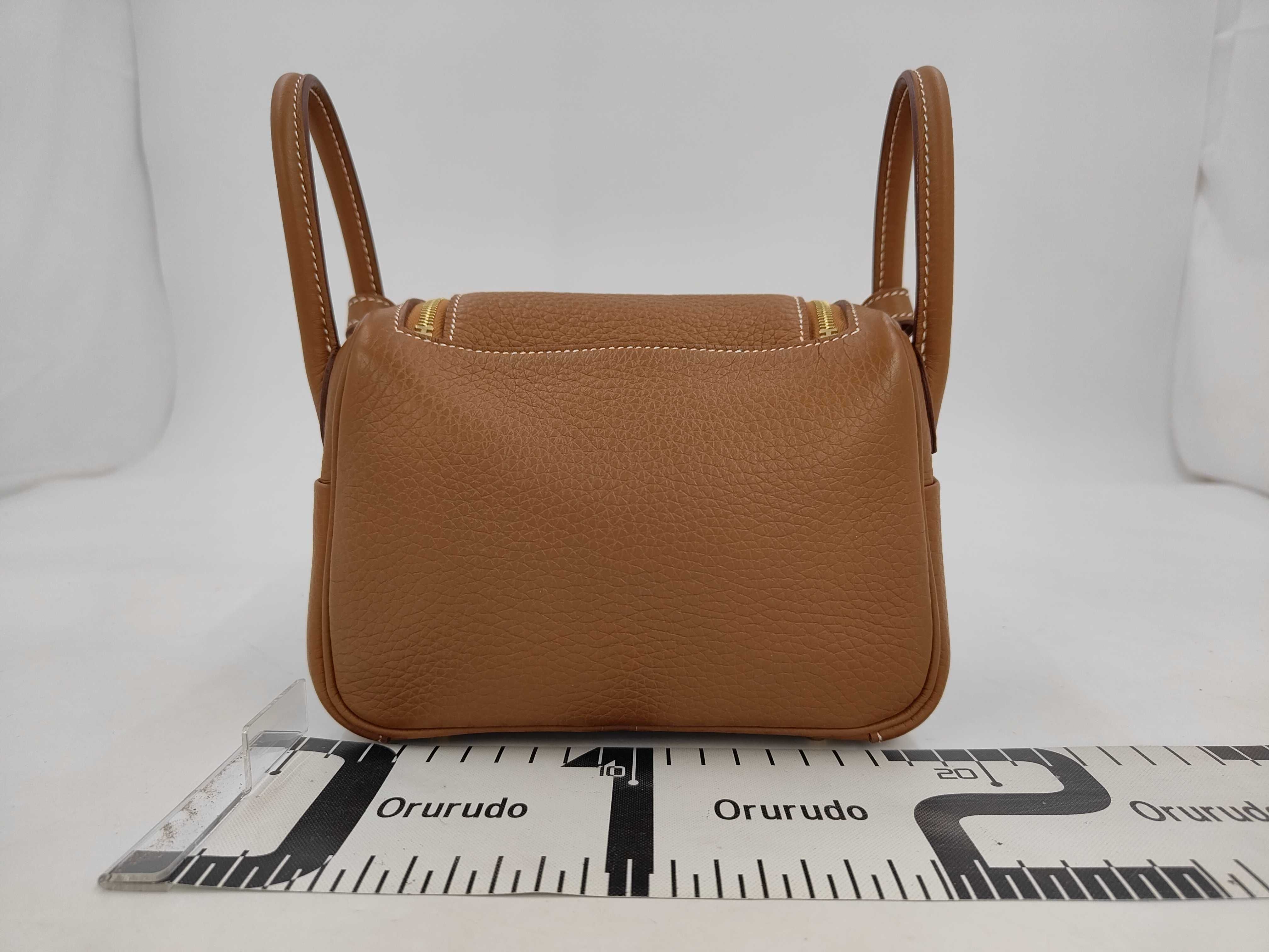 Lindy Mini G stamp Taurillon leather gold hardware handbag — view 2