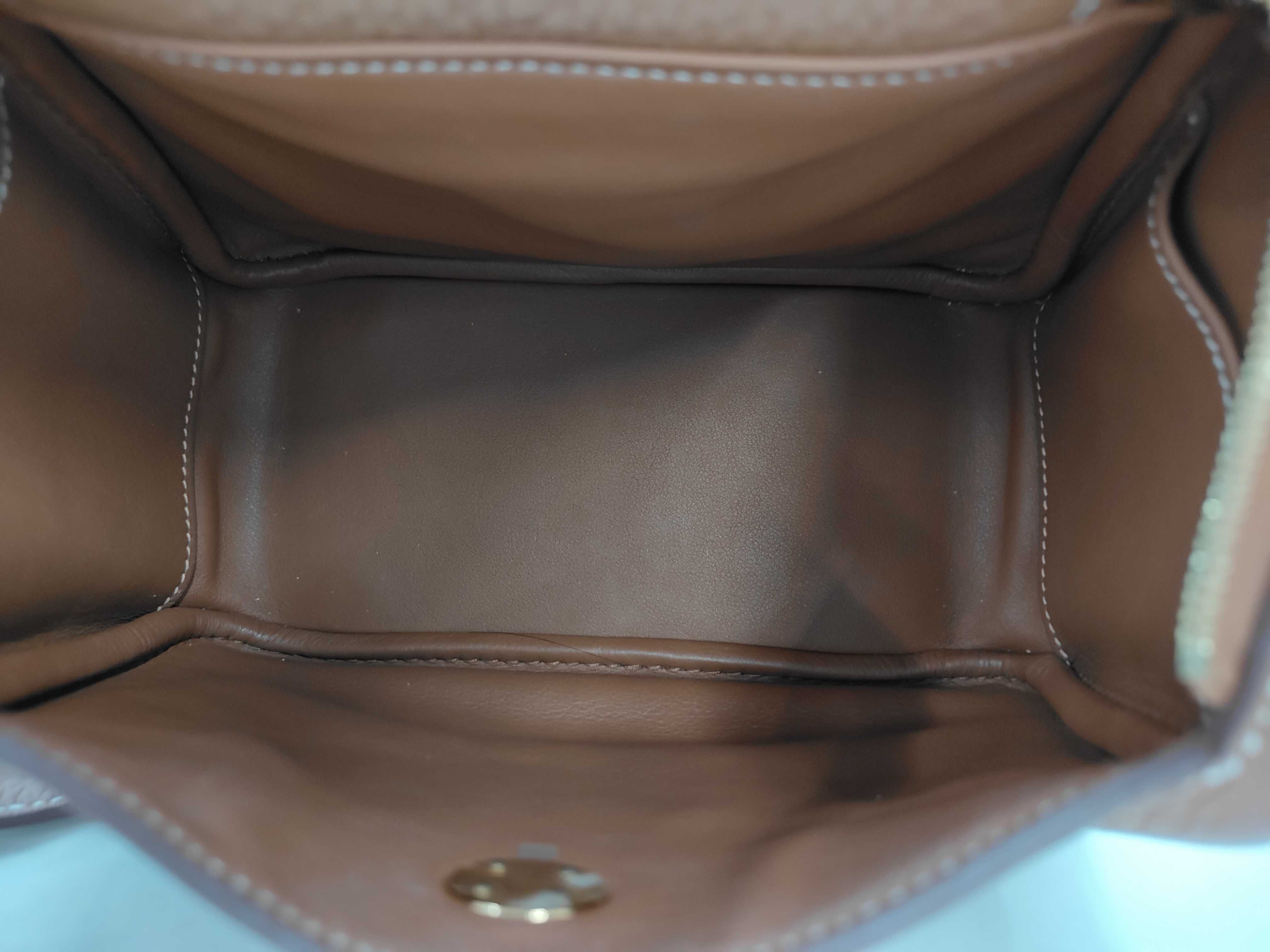 Lindy Mini G stamp Taurillon leather gold hardware handbag — view 9