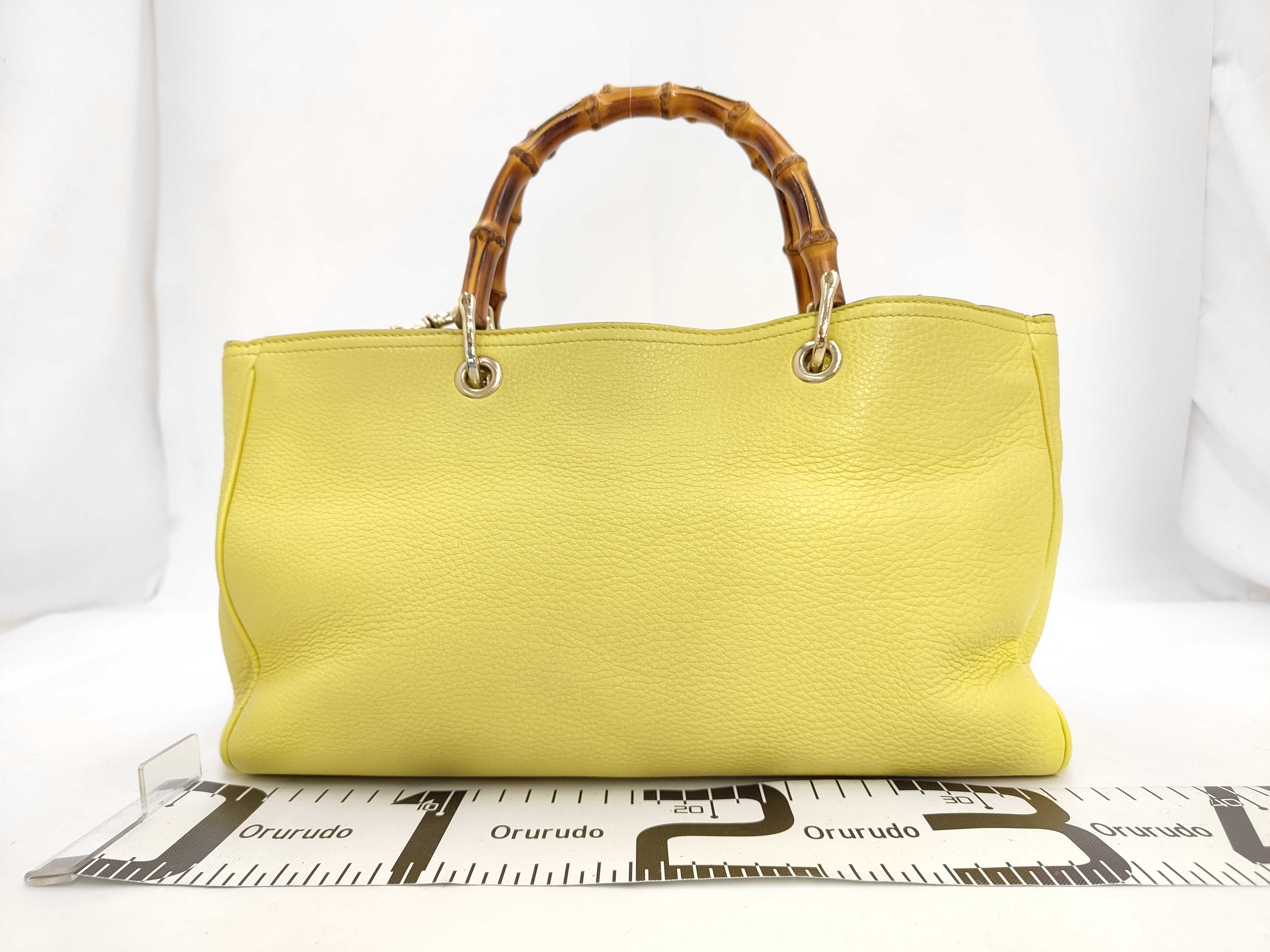 Bamboo Shopper Leather Tote Bag (Handbag) — view 2
