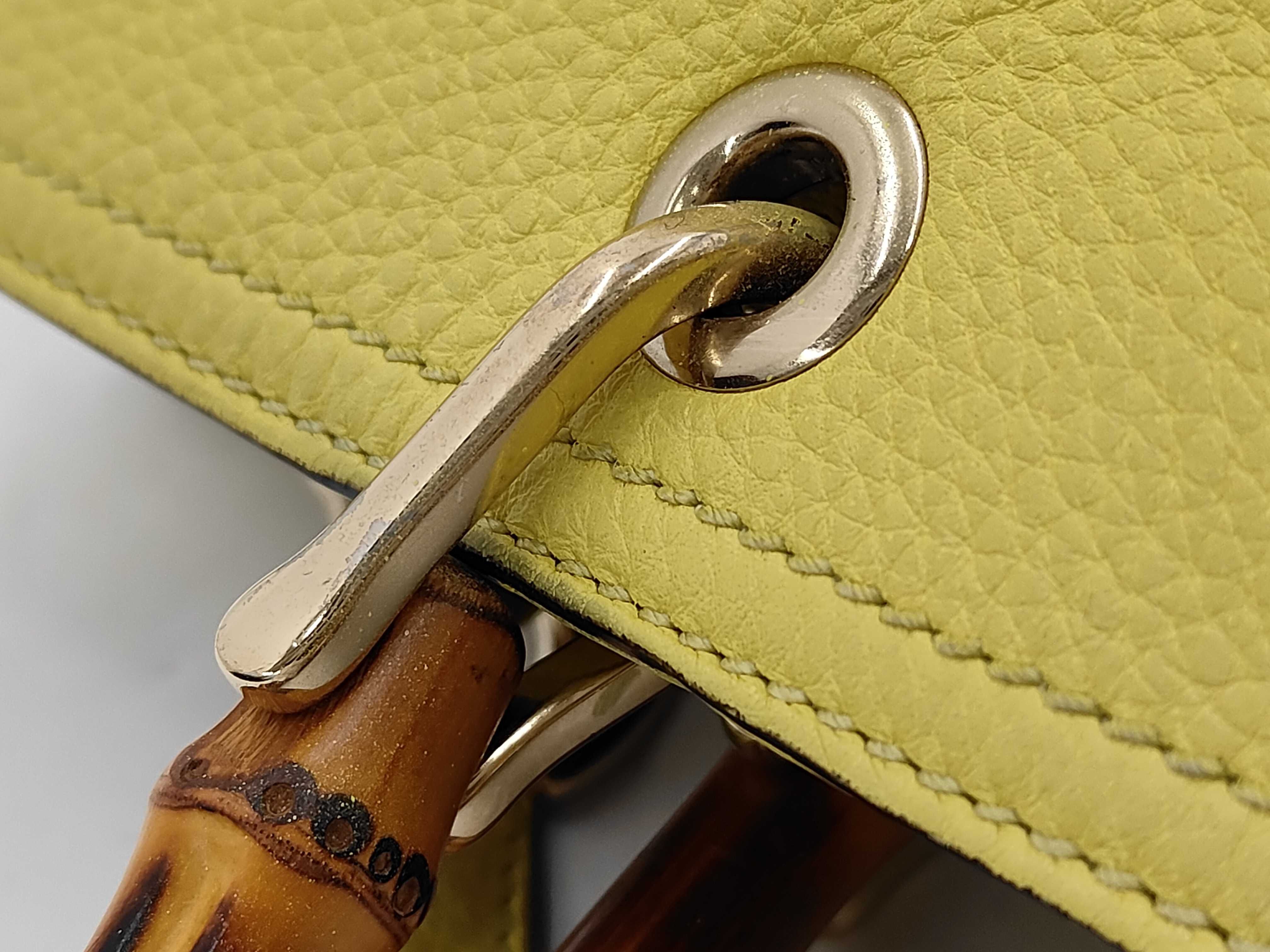 Bamboo Shopper Leather Tote Bag (Handbag) — view 6