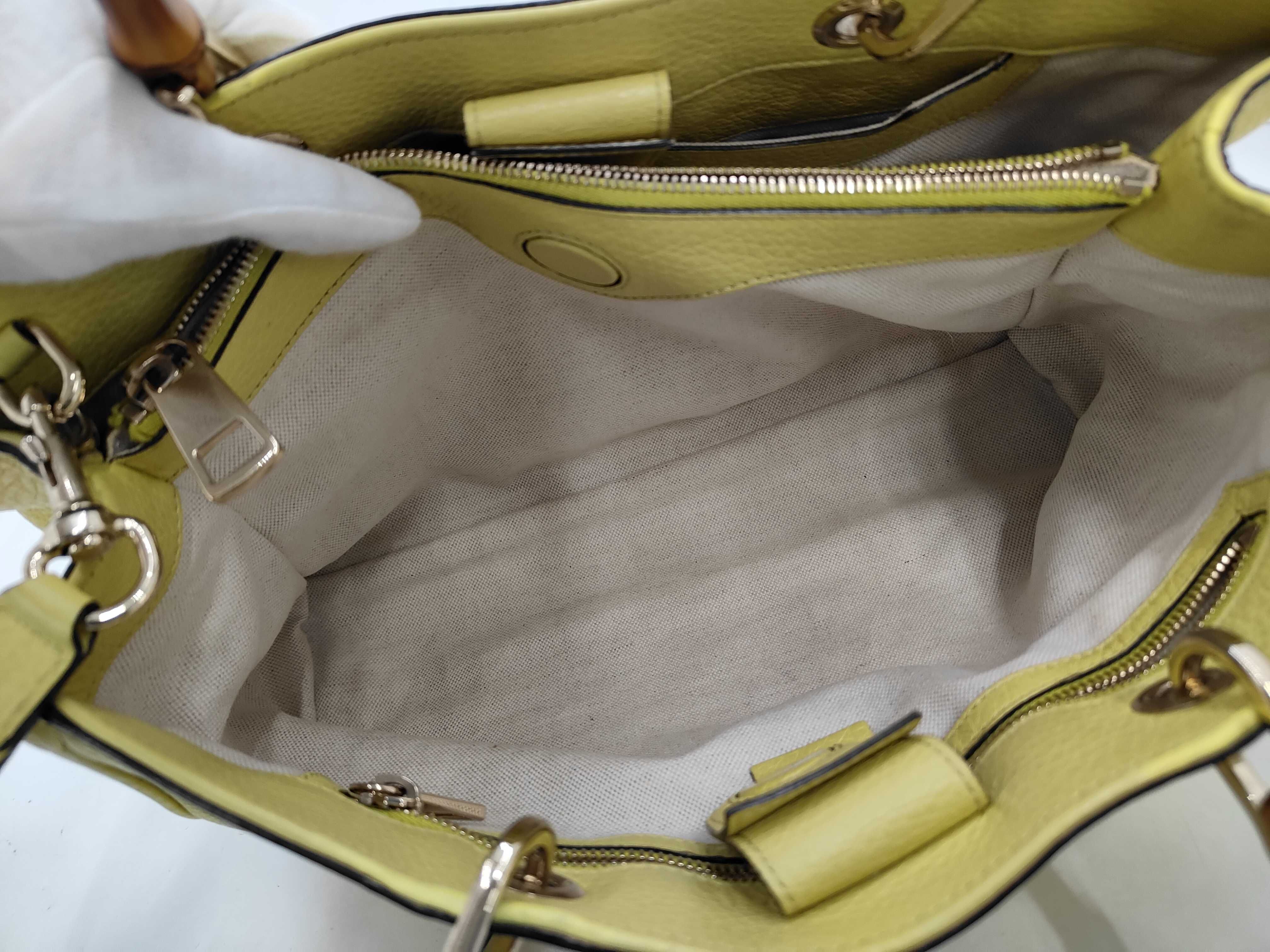 Bamboo Shopper Leather Tote Bag (Handbag) — view 9