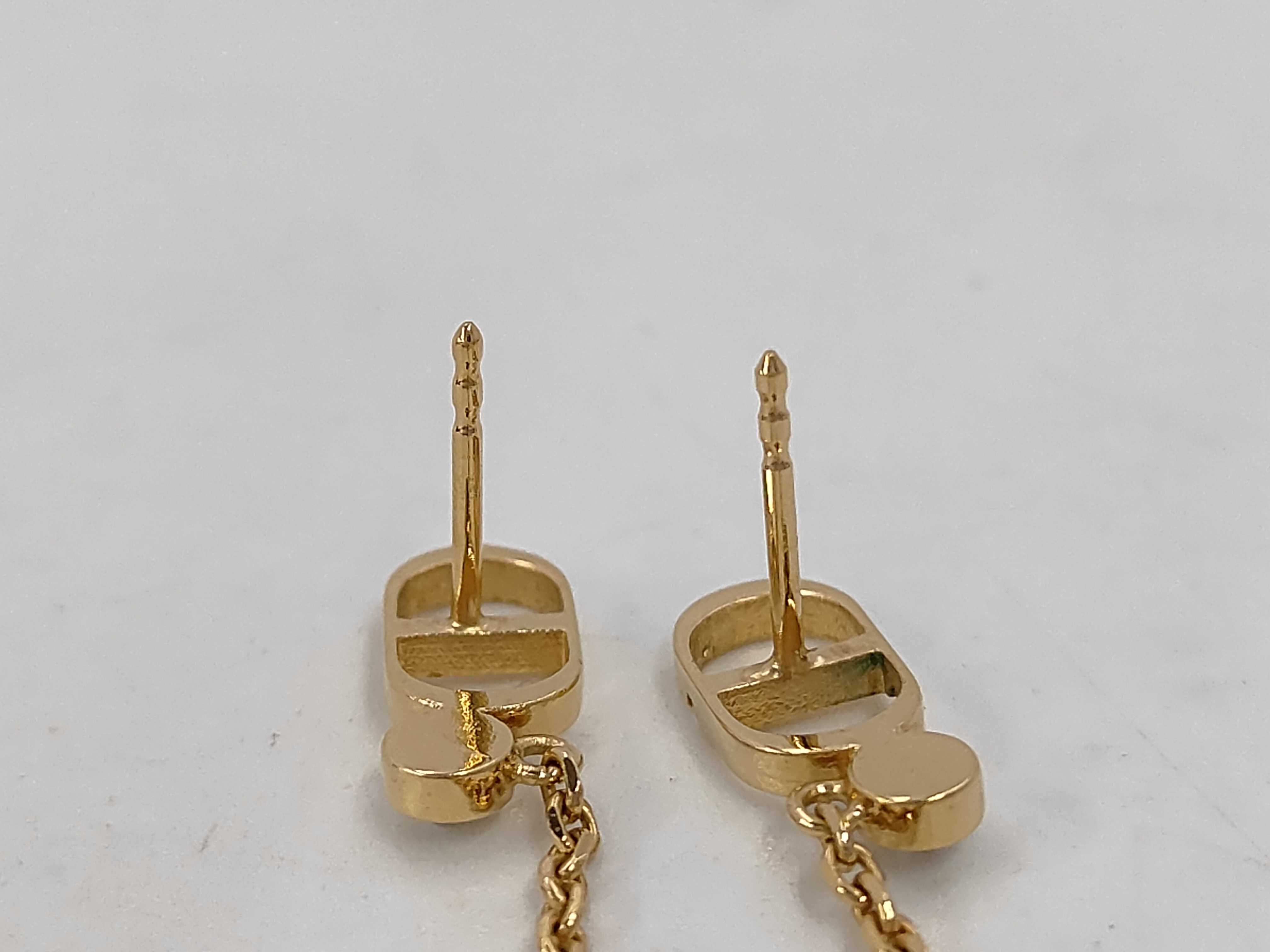 CD Logo Star Rhinestone Earrings — view 2