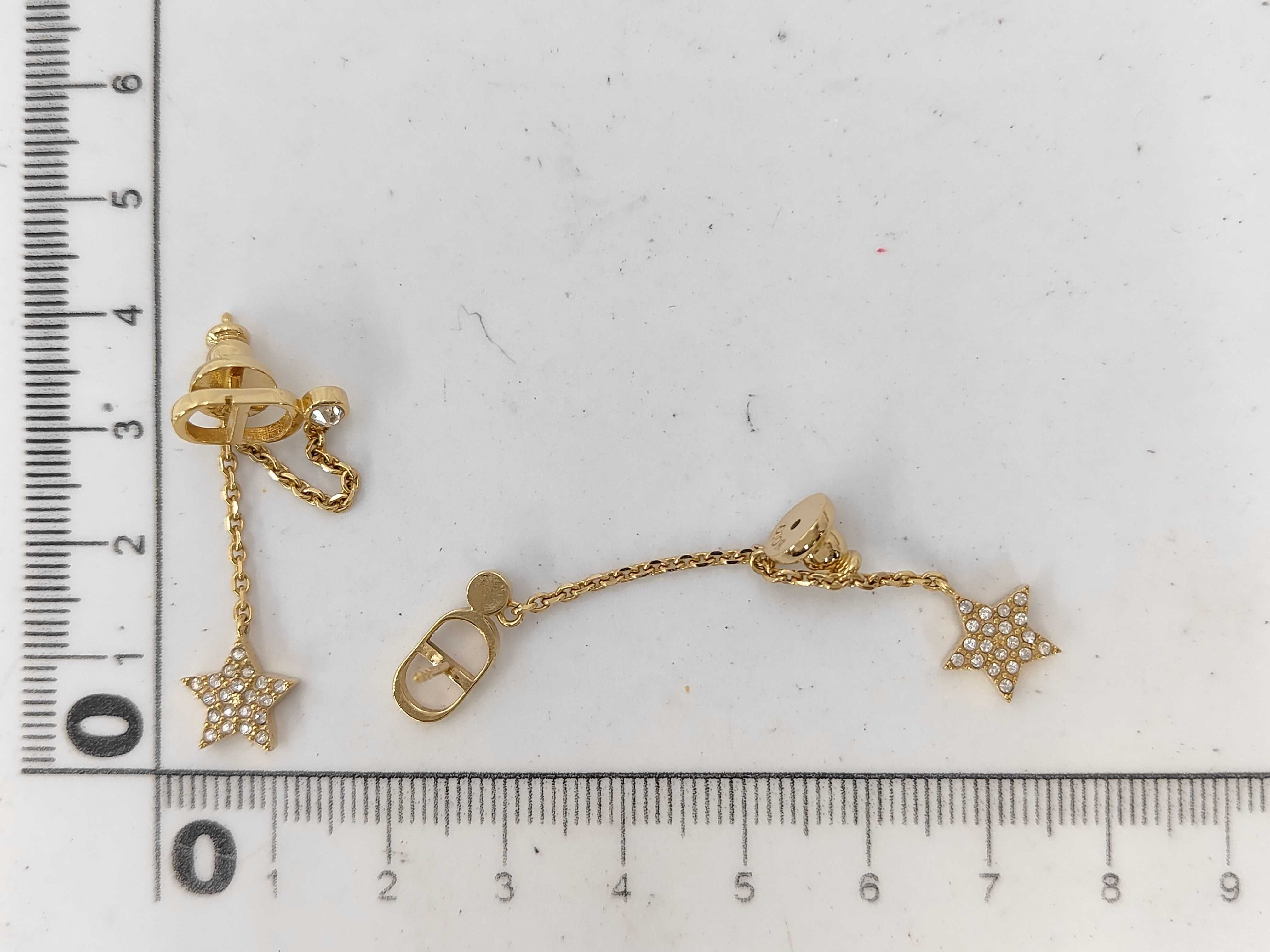 CD Logo Star Rhinestone Earrings — view 5