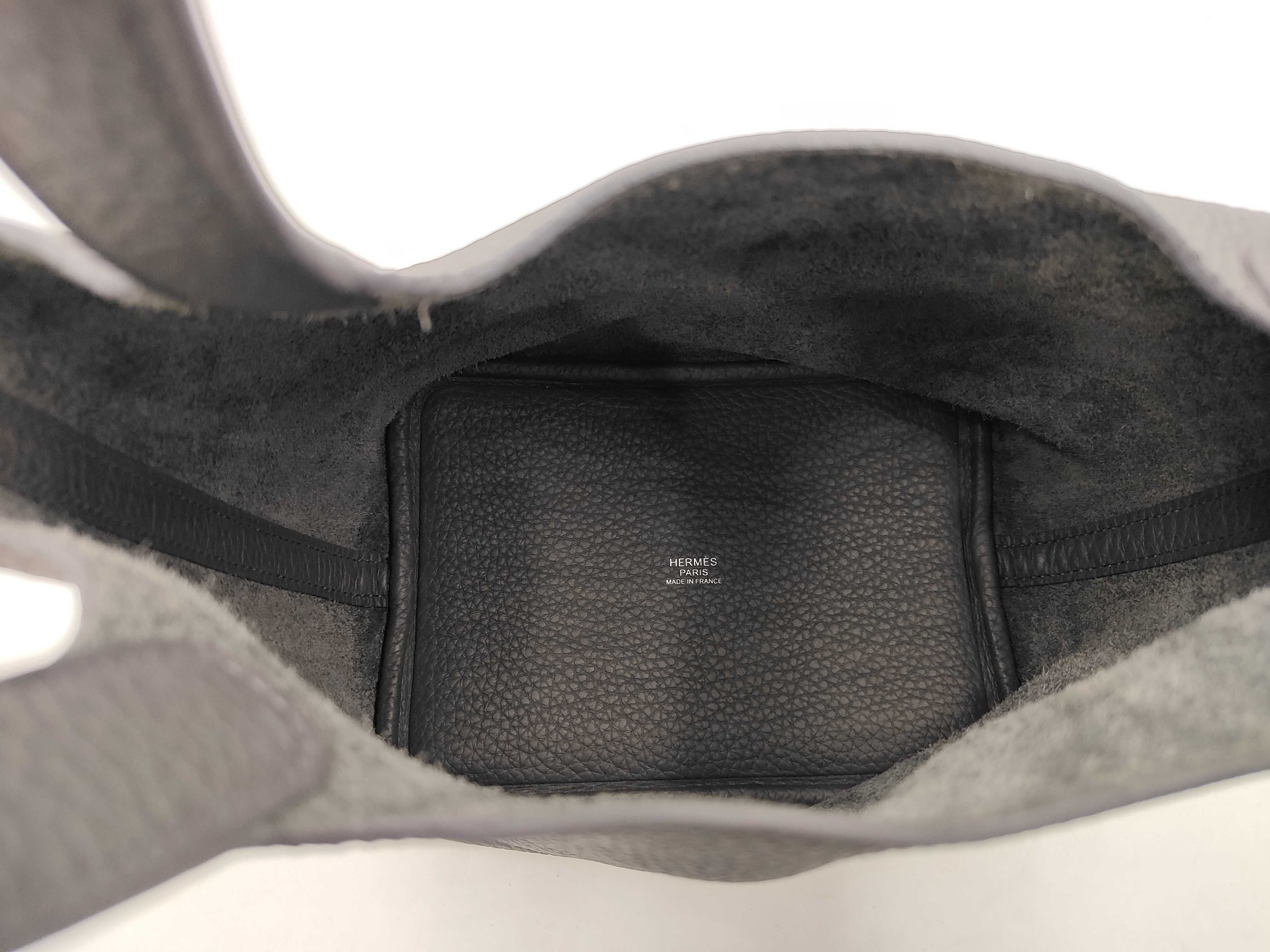 Picotin Lock 18 Gray Handbag [Stamped] W — view 9