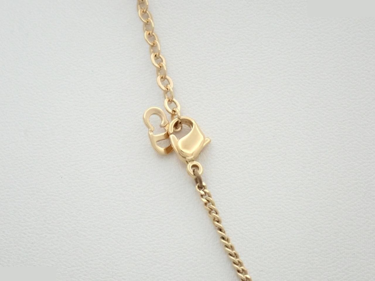 CD rhinestone enamel GP necklace, neck circumference approximately 49cm — view 2