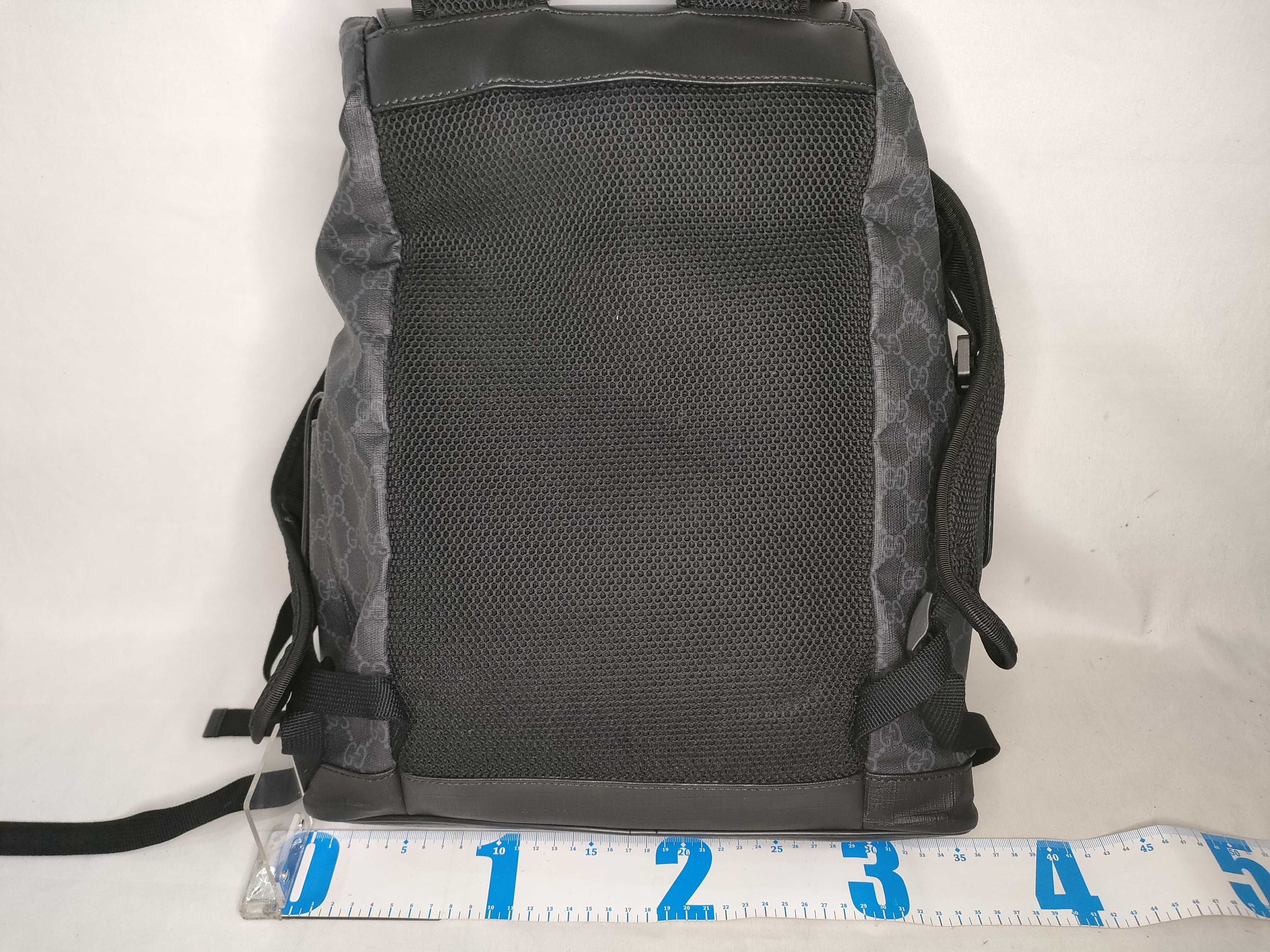 GG Supreme VN - GG Supreme PVC x Leather Backpack/Rucksack Black 495563 — view 2