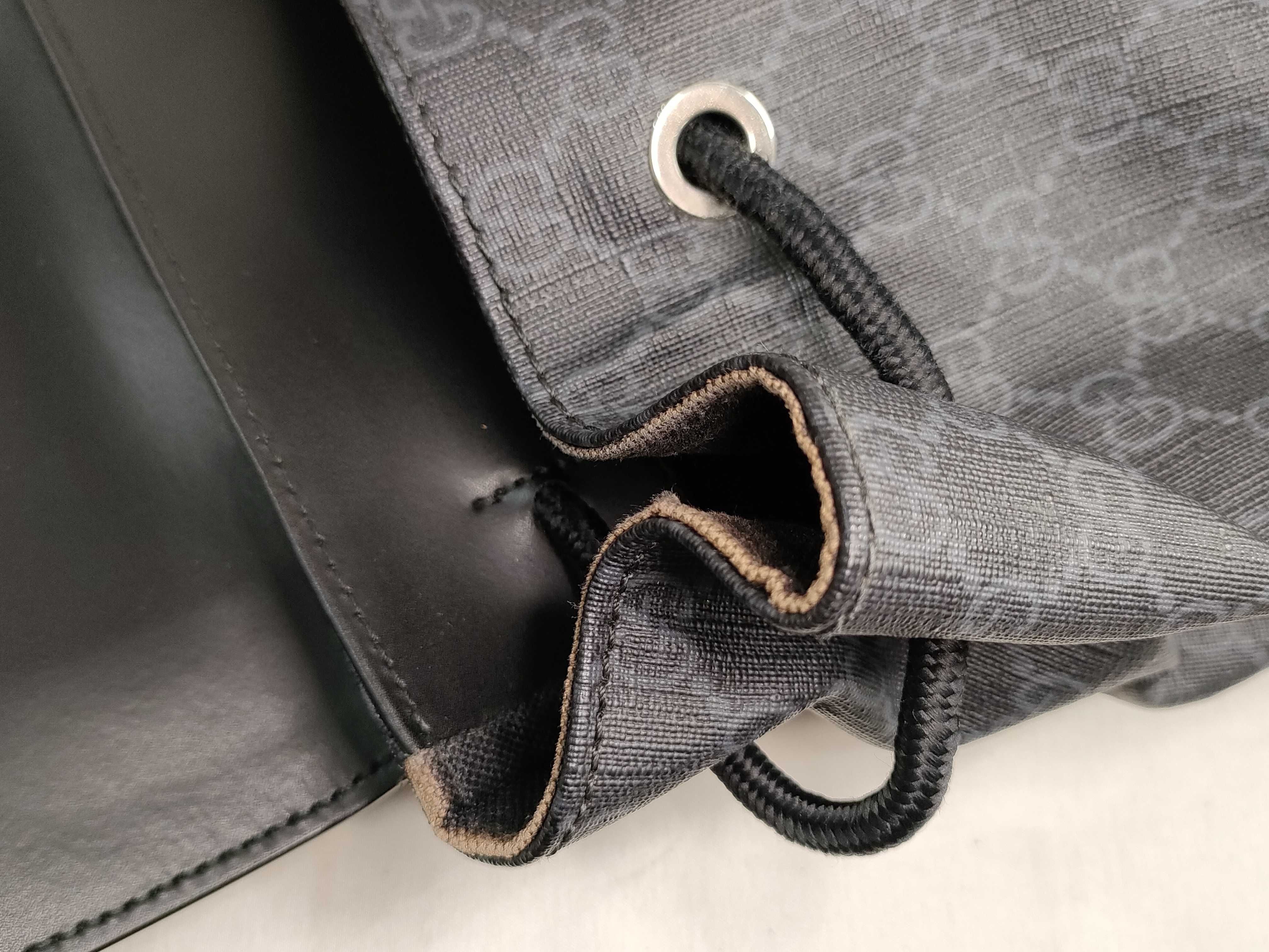 GG Supreme VN - GG Supreme PVC x Leather Backpack/Rucksack Black 495563 — view 13