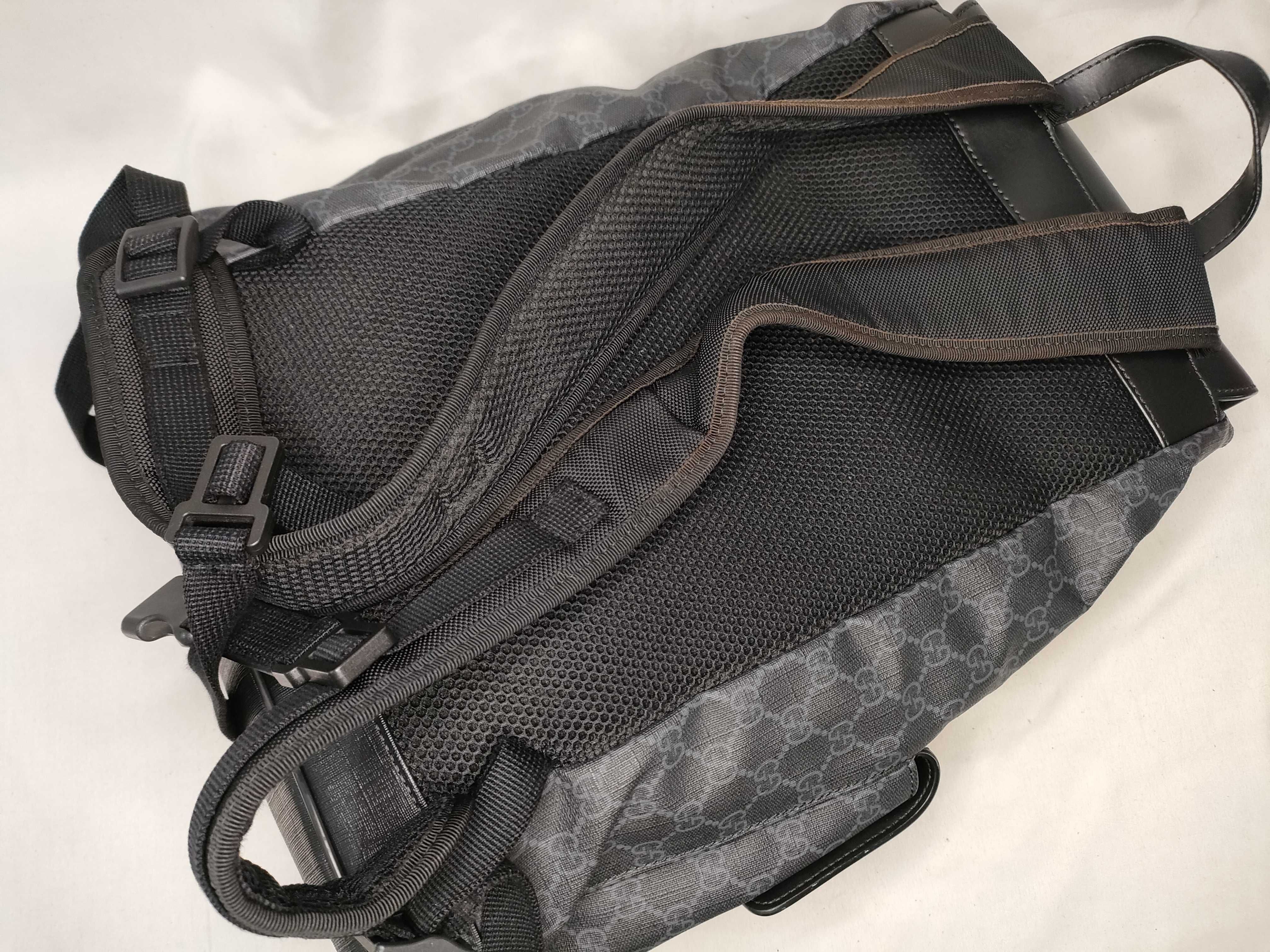 GG Supreme VN - GG Supreme PVC x Leather Backpack/Rucksack Black 495563 — view 3