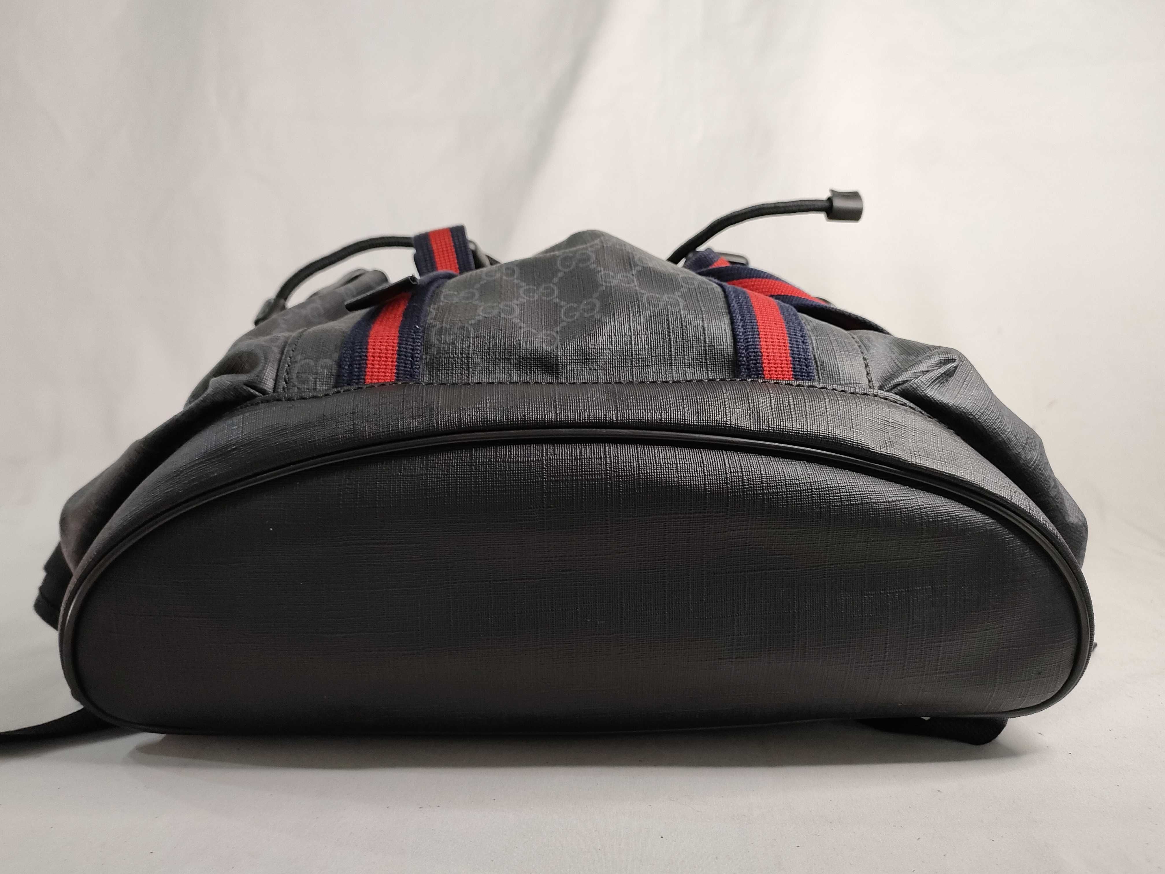 GG Supreme VN - GG Supreme PVC x Leather Backpack/Rucksack Black 495563 — view 7