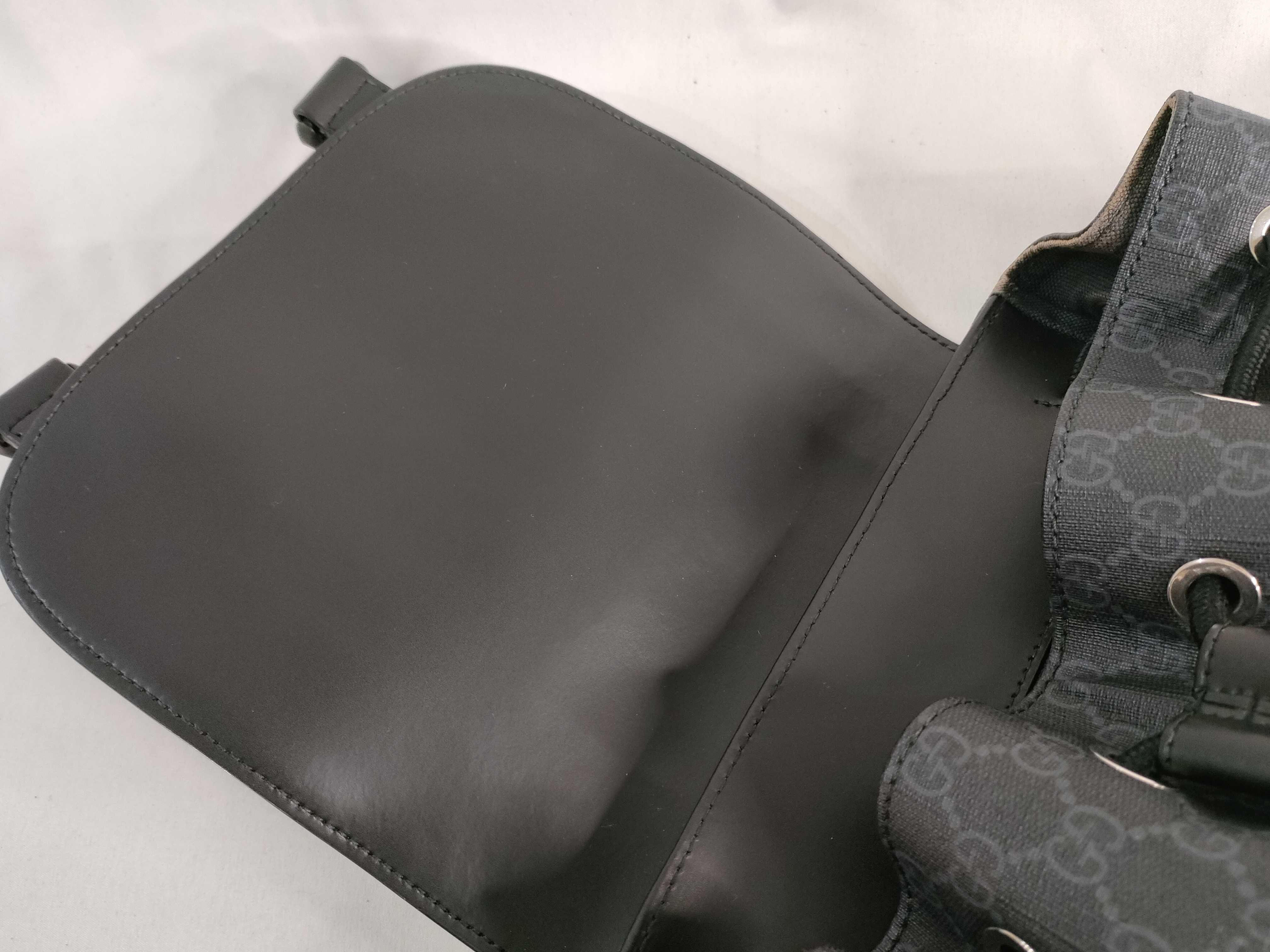 GG Supreme VN - GG Supreme PVC x Leather Backpack/Rucksack Black 495563 — view 8