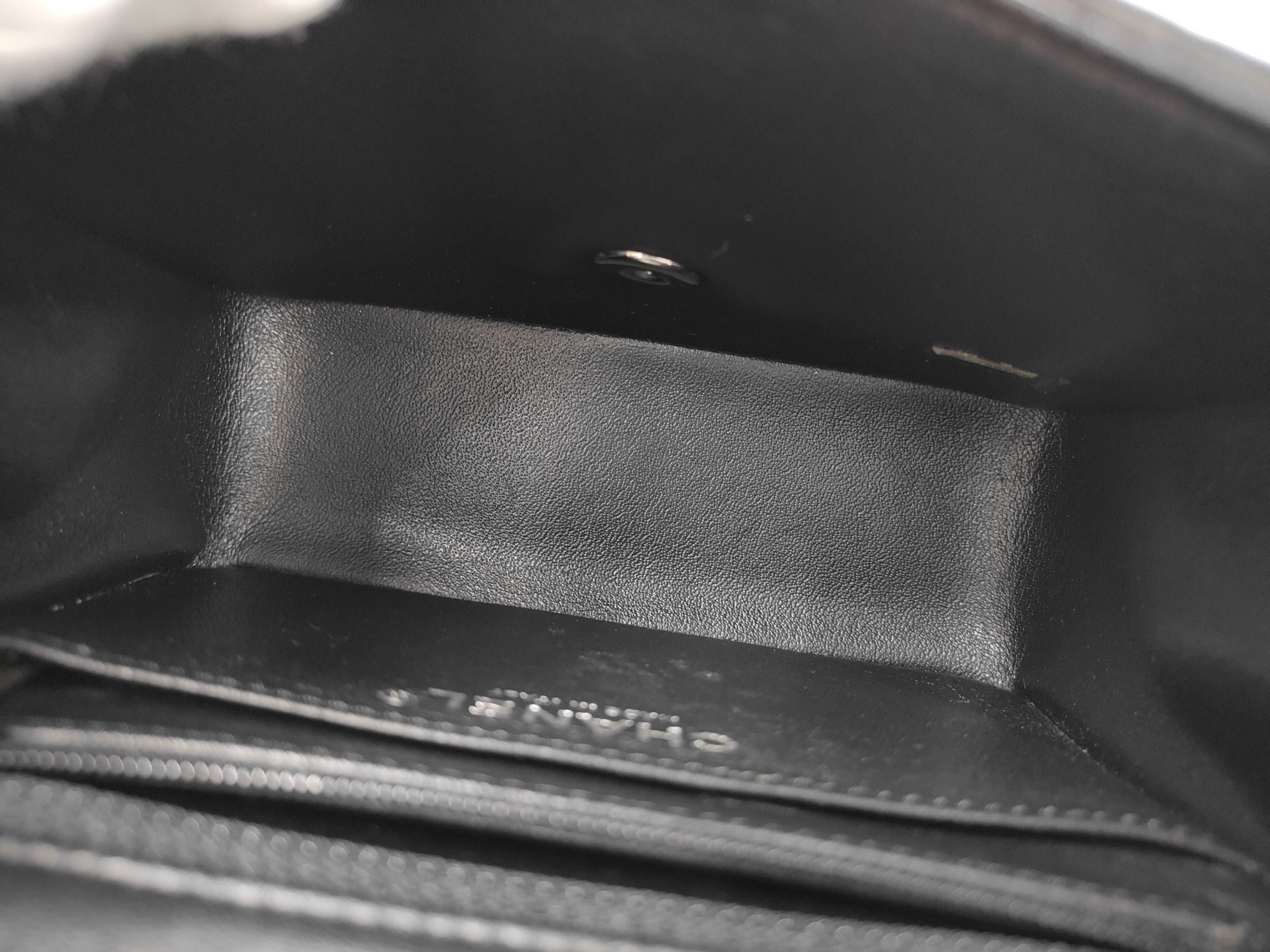 Mini Matelassé 17 Lambskin Black Silver Hardware Shoulder Bag — view 11