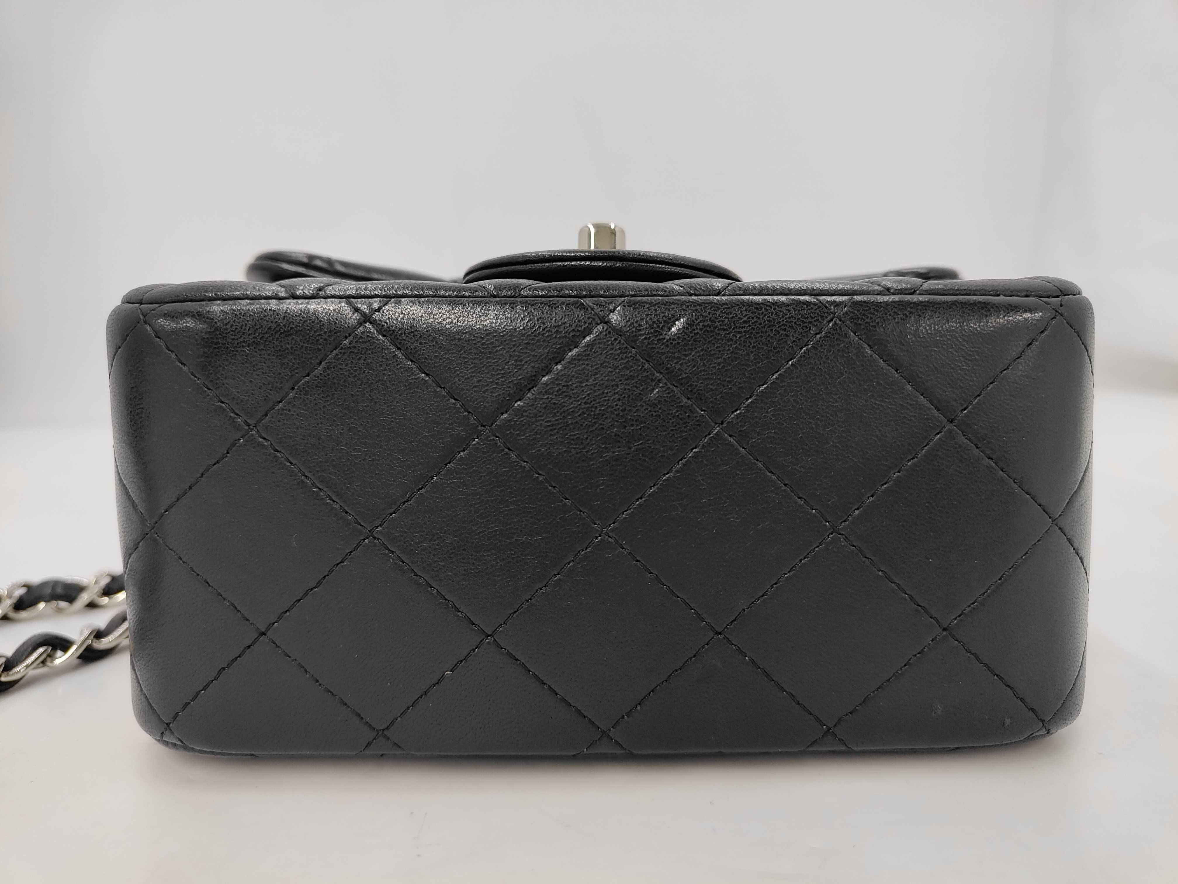 Mini Matelassé 17 Lambskin Black Silver Hardware Shoulder Bag — view 7