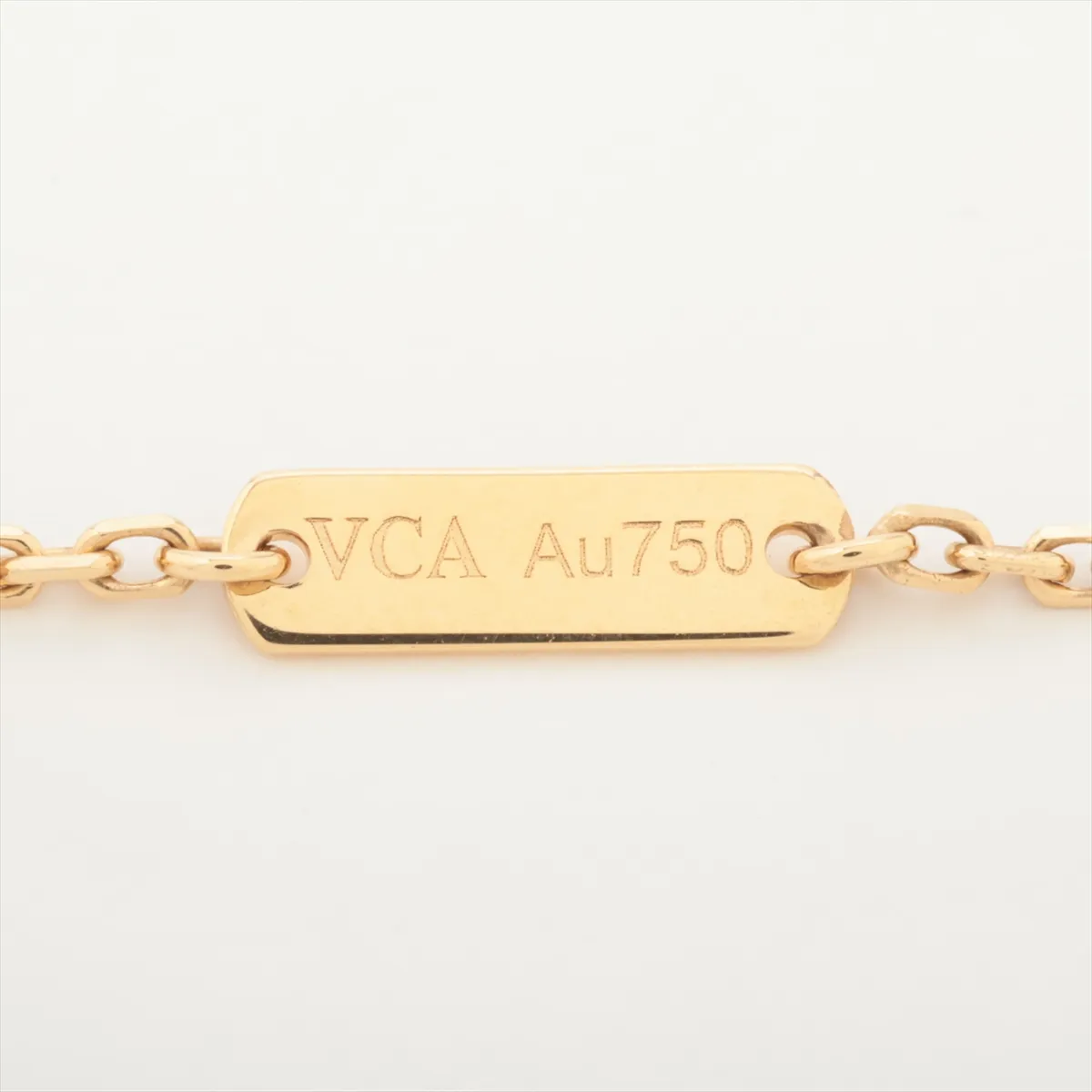 Vintage Alhambra Sable Diamond Necklace 750(YG) 6.6g JA514310 Sable partially dented Pull ring distortion — view 4