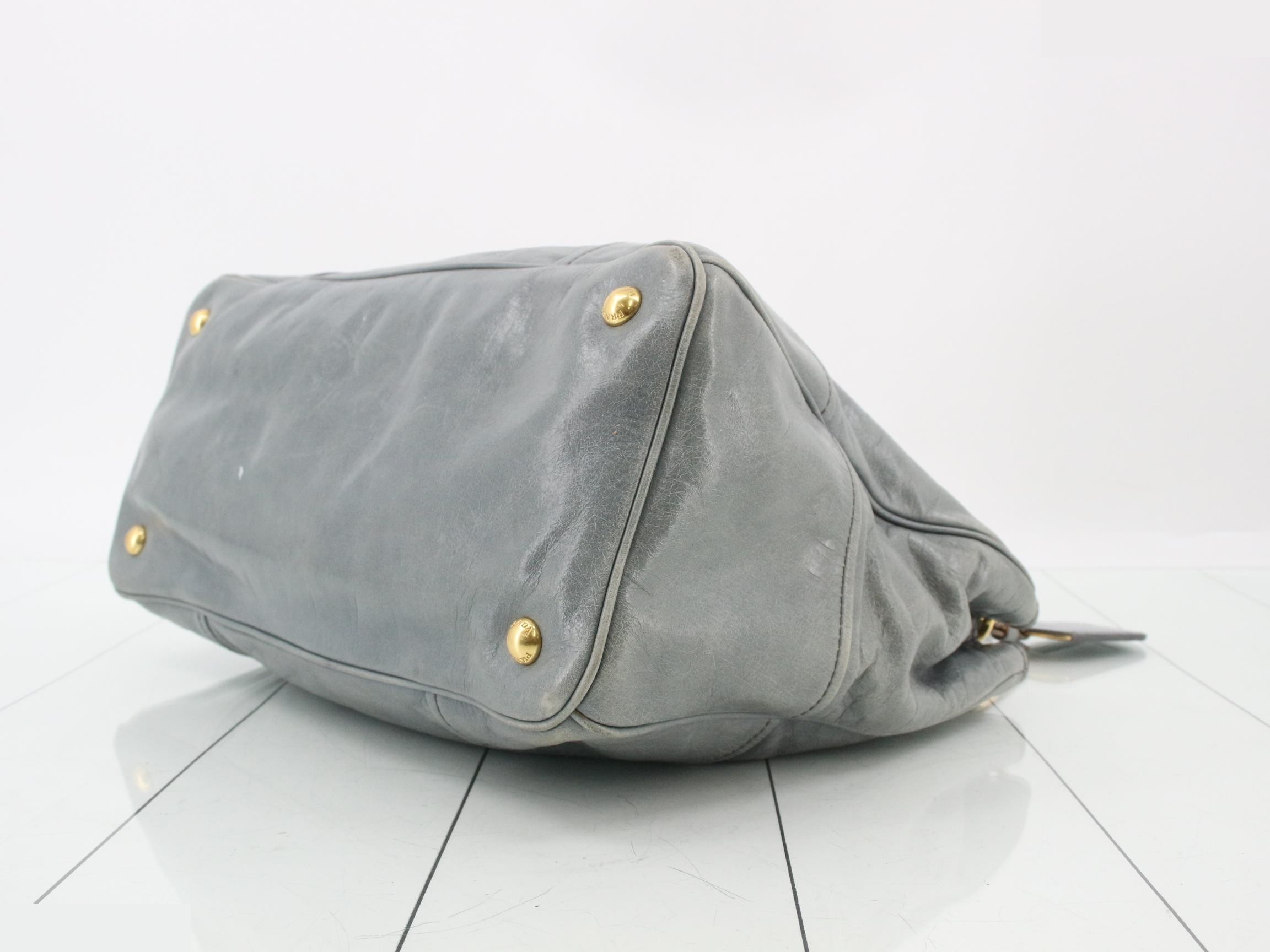 Other lines: 2-way bag with long strap, leather, blue — view 6