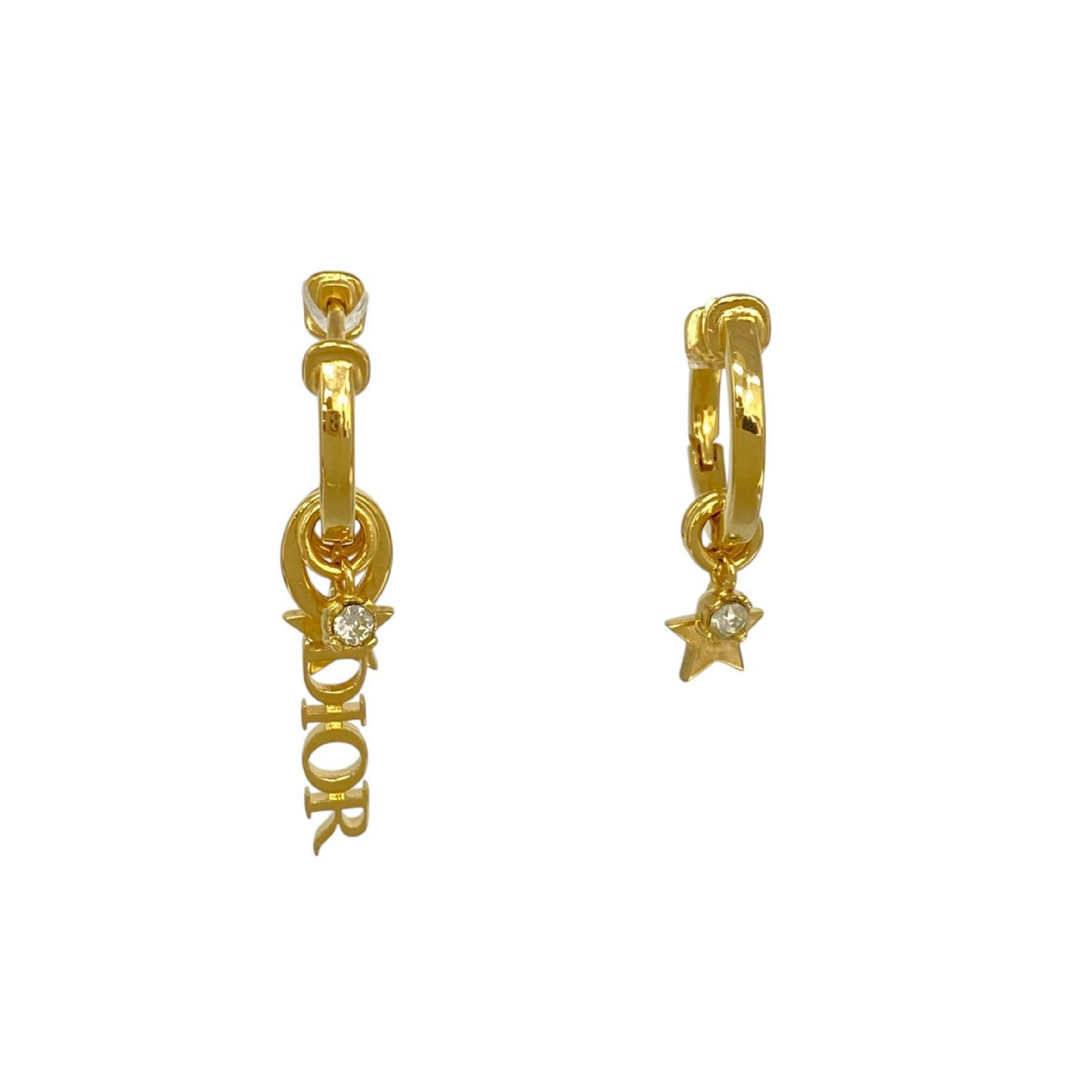 【*Shipped from: Hong Kong*】Dior Gold-colored Metal Star Earrings