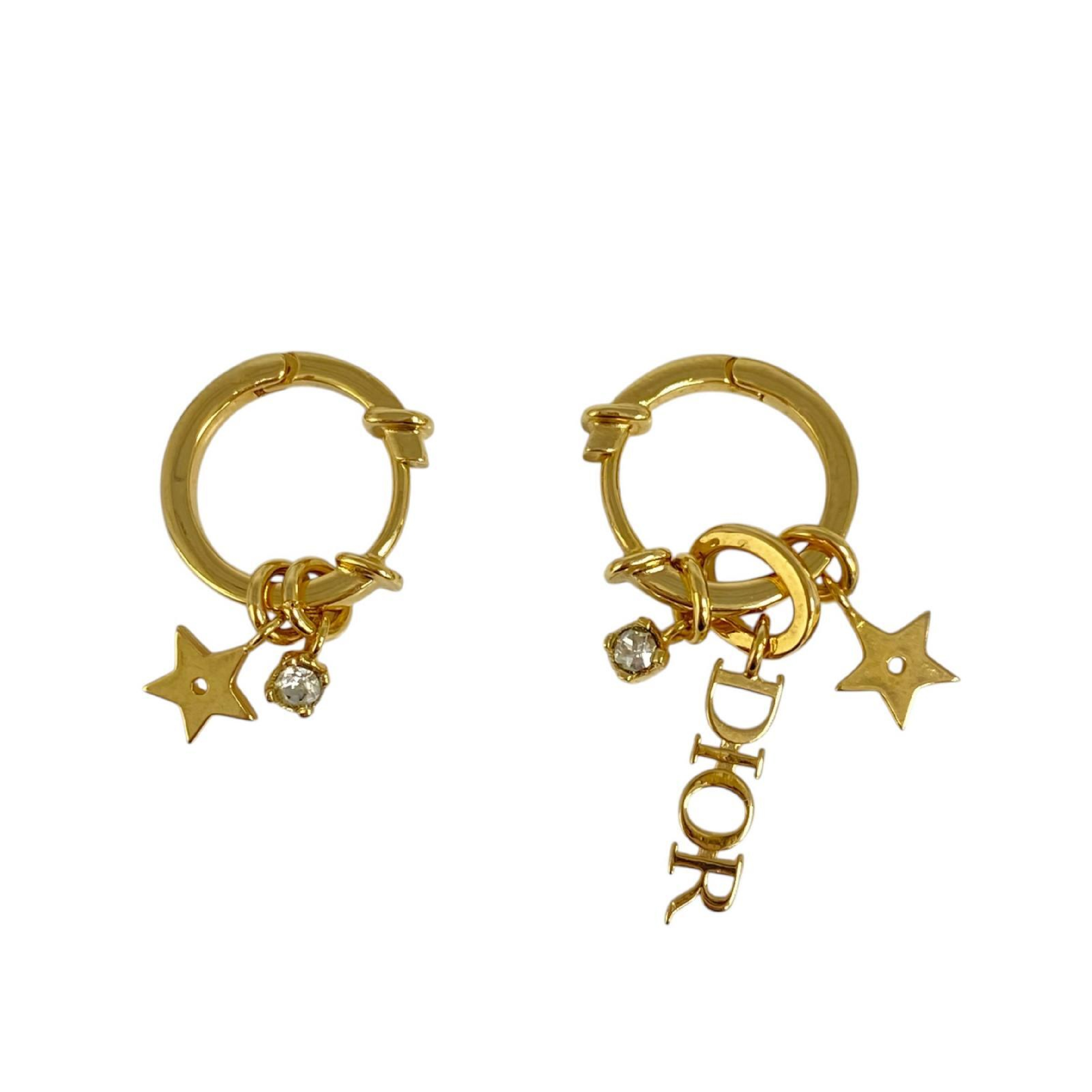 【*Shipped from: Hong Kong*】Dior Gold-colored Metal Star Earrings — view 2