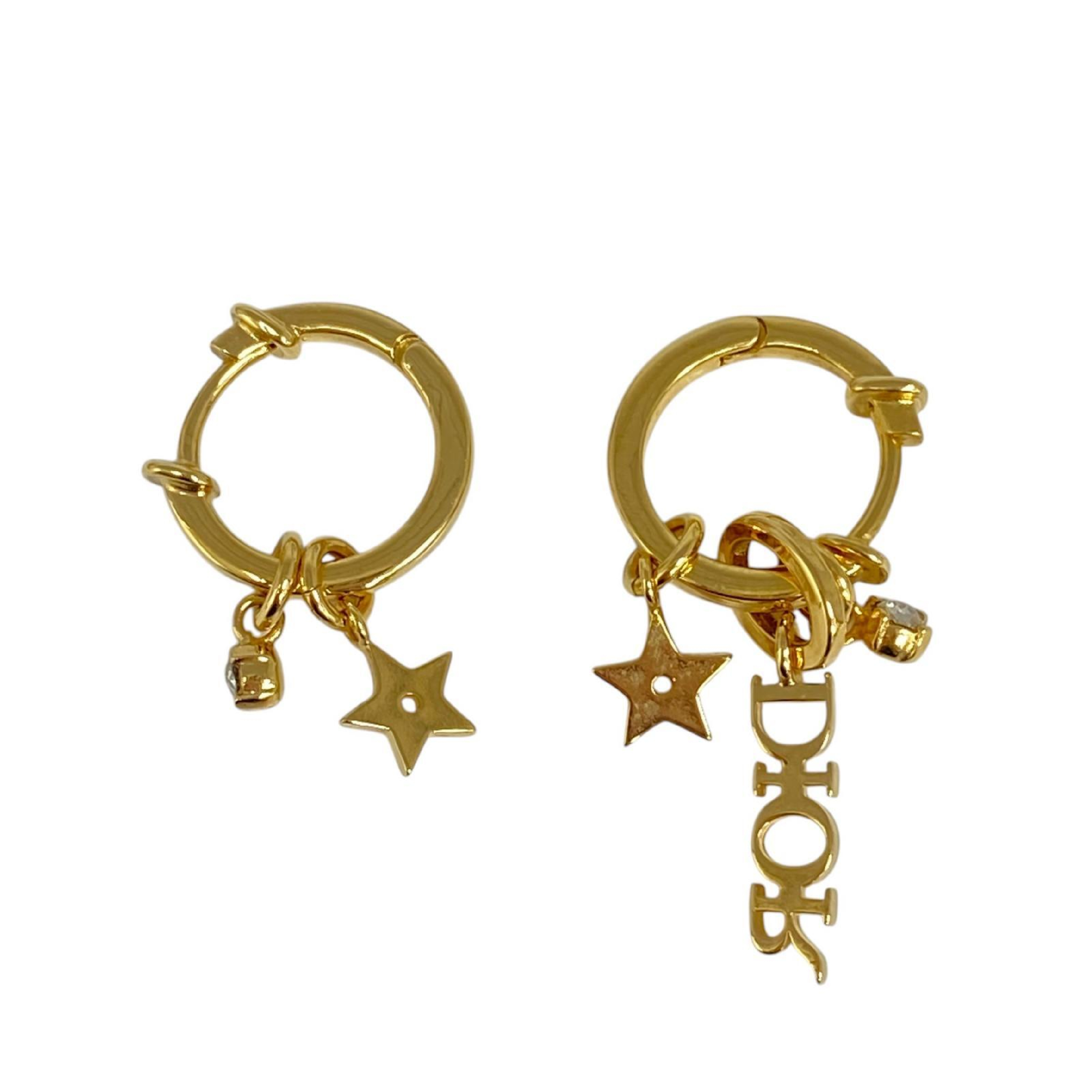 【*Shipped from: Hong Kong*】Dior Gold-colored Metal Star Earrings — view 3
