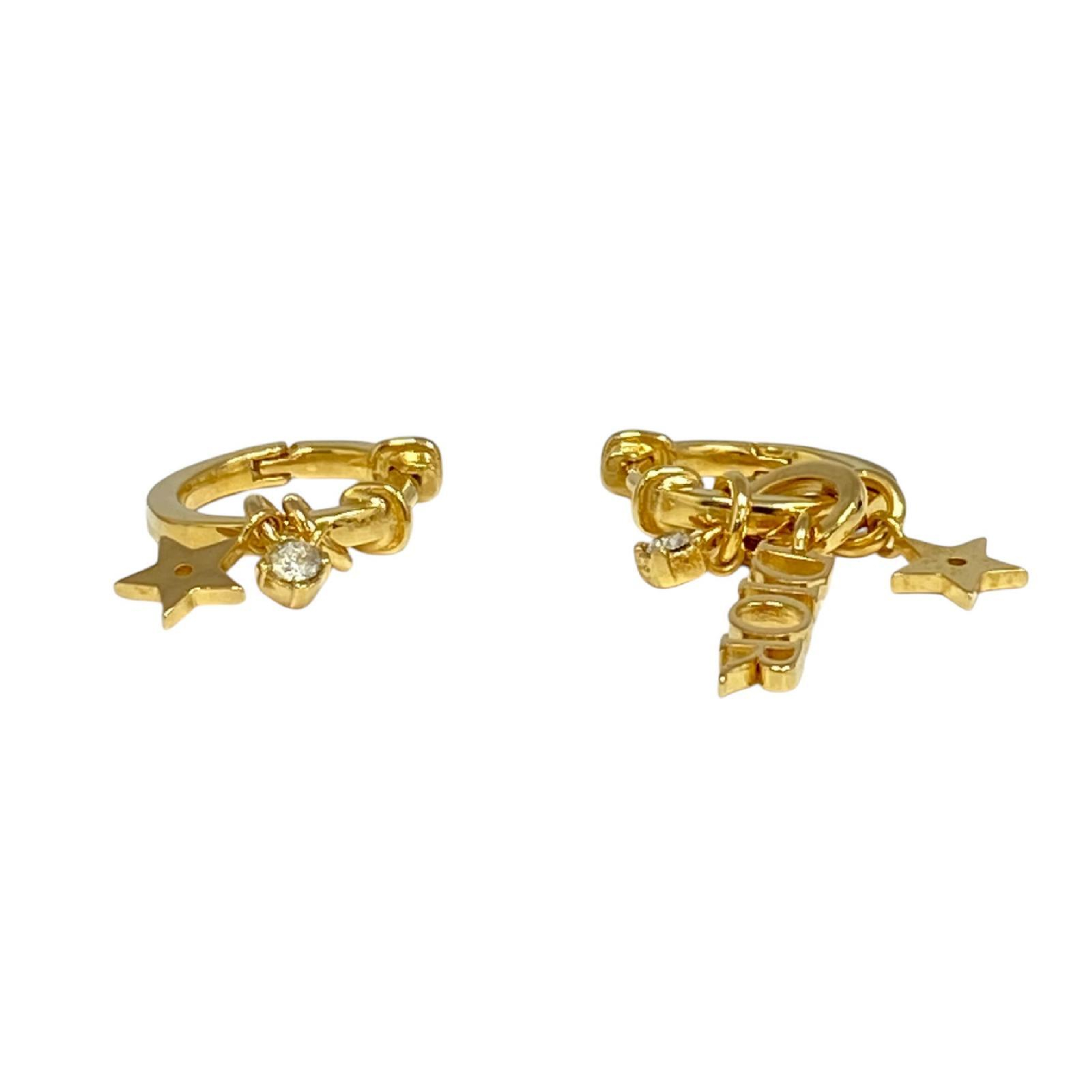 【*Shipped from: Hong Kong*】Dior Gold-colored Metal Star Earrings — view 4