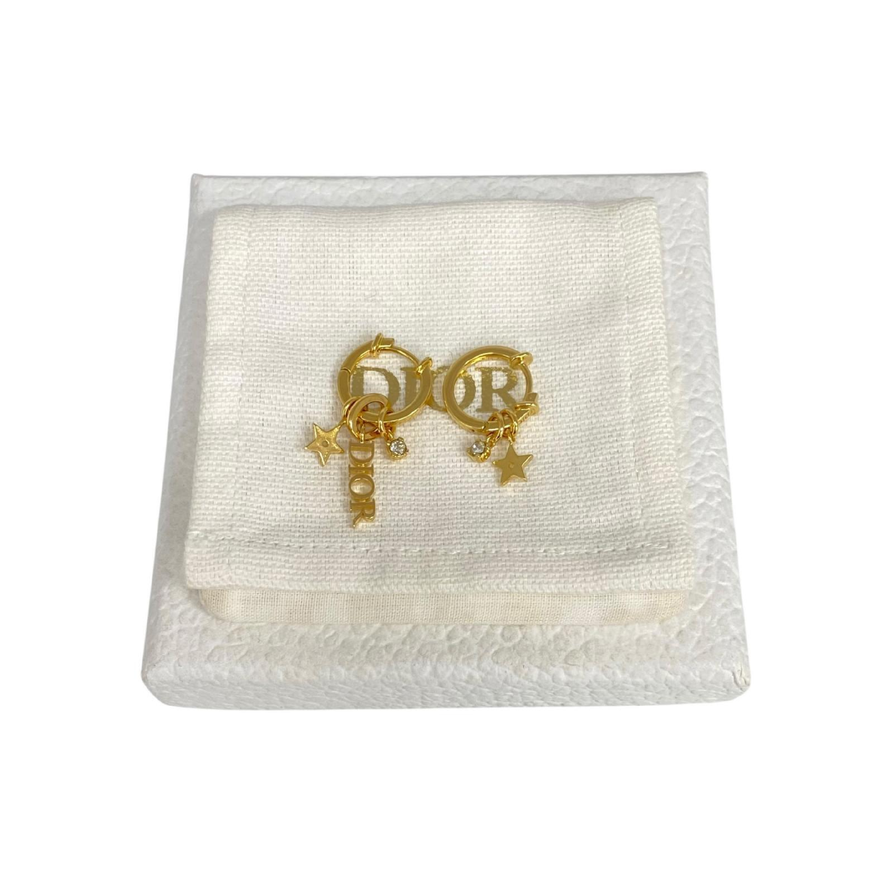 【*Shipped from: Hong Kong*】Dior Gold-colored Metal Star Earrings — view 10