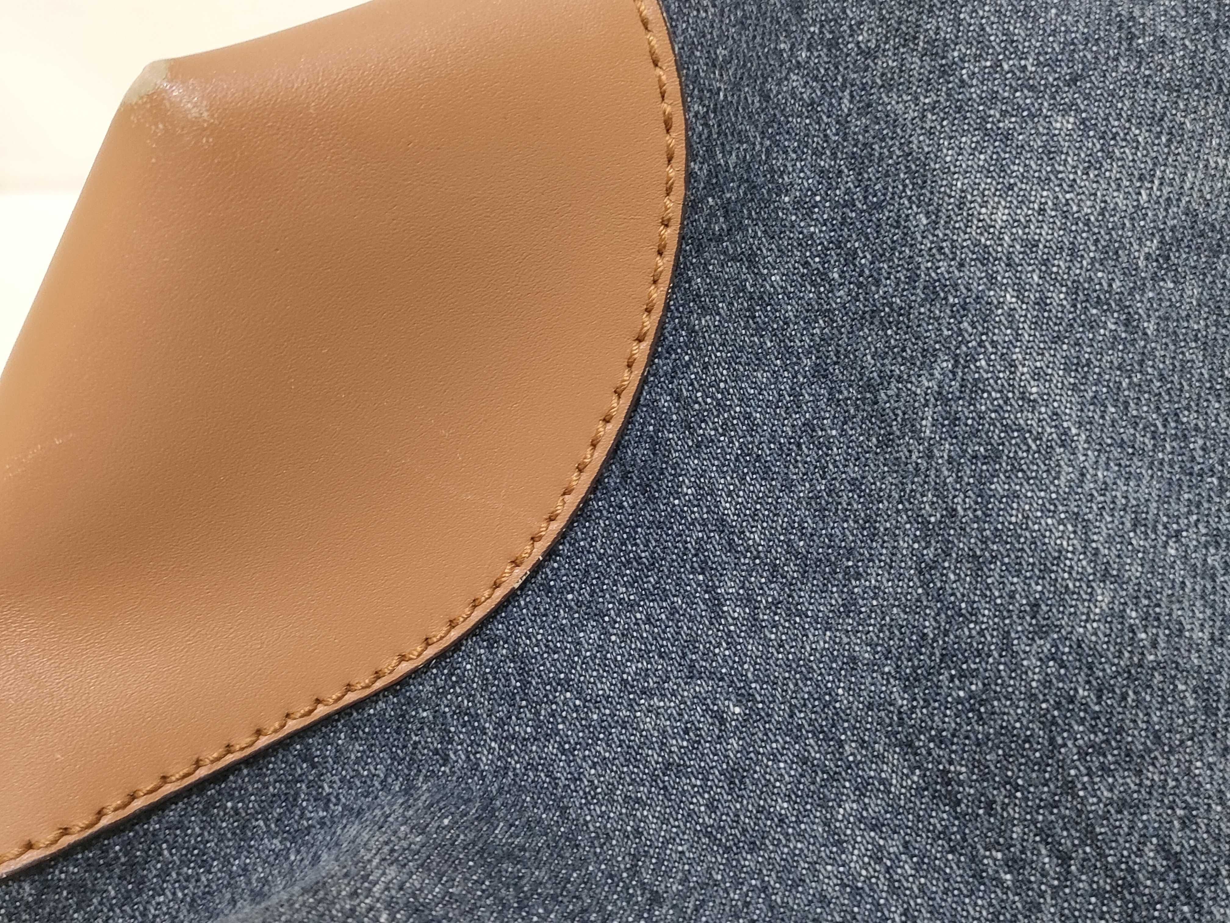 Craft Gucci Logo Denim x Leather Tote Bag Navy x Brown 348715 Tote Bag — view 15